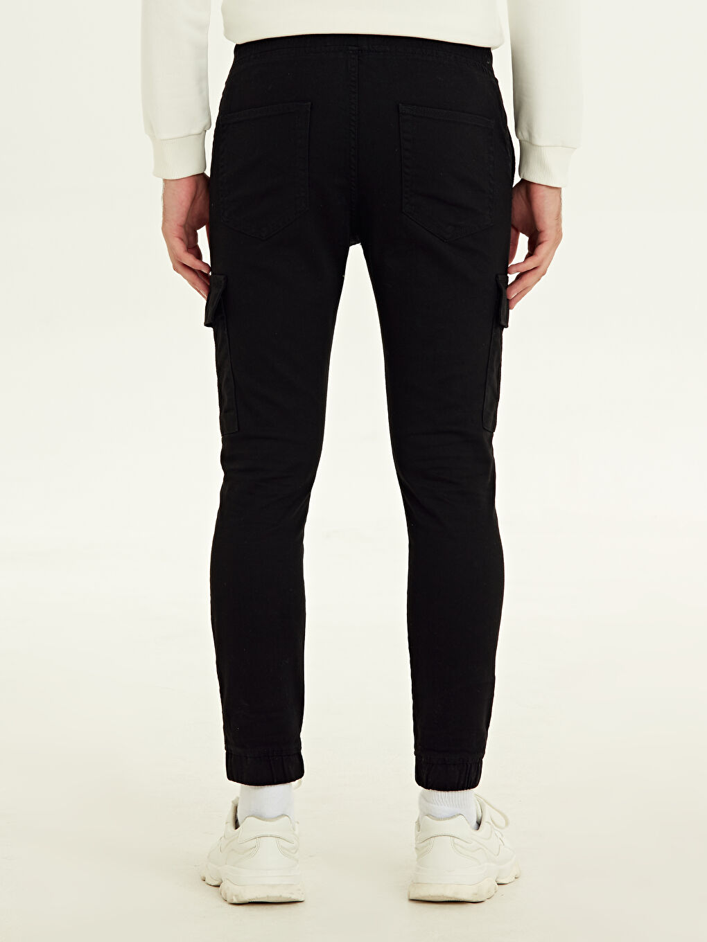 Slim Fit Gabardine Men's Jogger Cargo Trousers-2