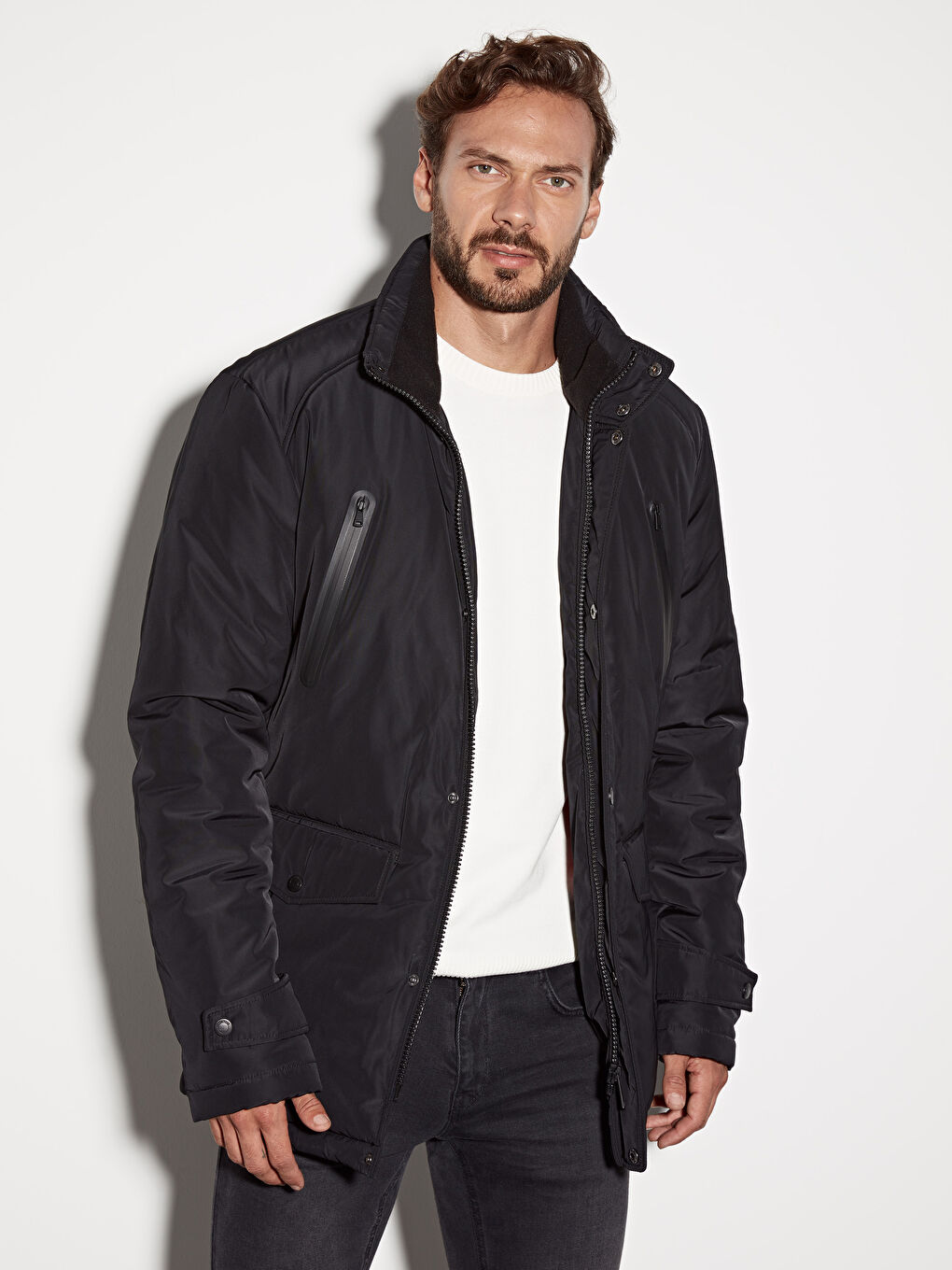 Yeni Siyah Şişme Mont-2