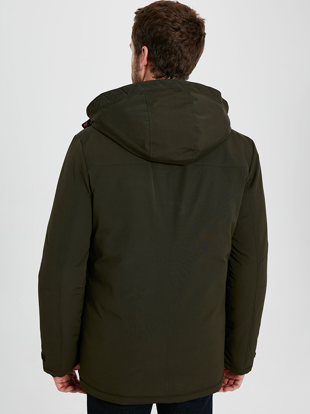 Мужчины Хаки Пальто-5