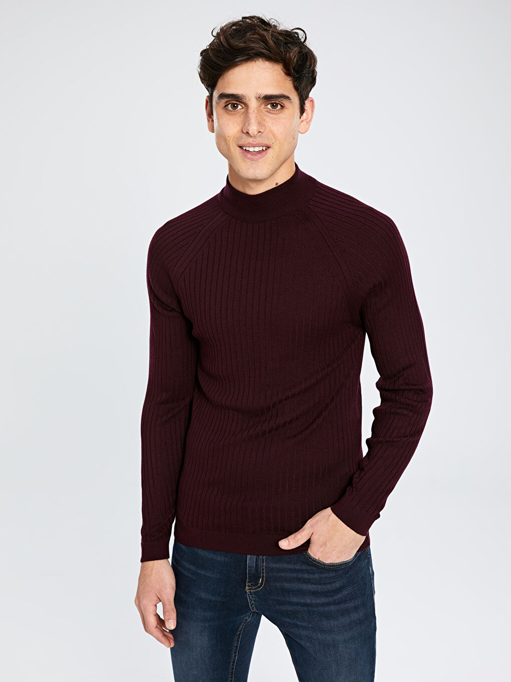 Turtleneck Long Sleeve Men's Knitwear Sweater-1