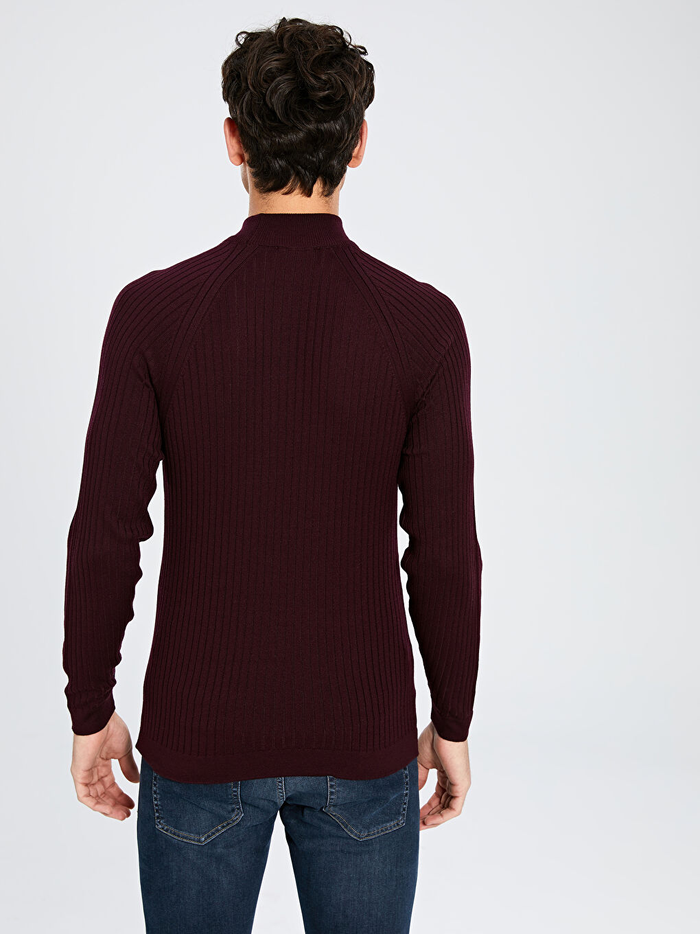 Turtleneck Long Sleeve Men's Knitwear Sweater-3