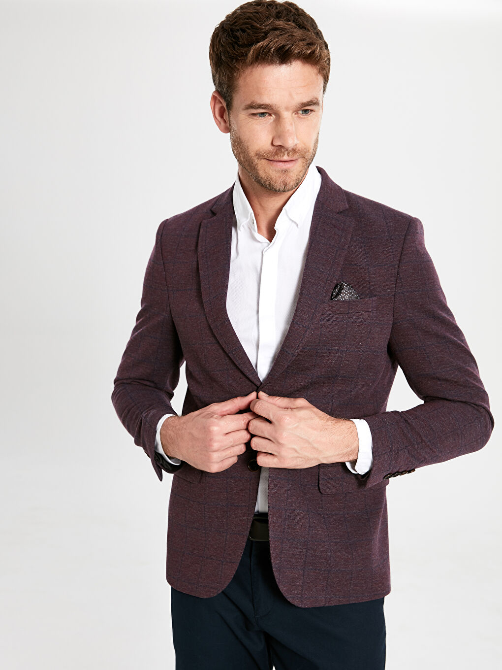 LCWAIKIKI Classic Man BORDEAUX Blazer Jacket -9WQ219Z8-CZF