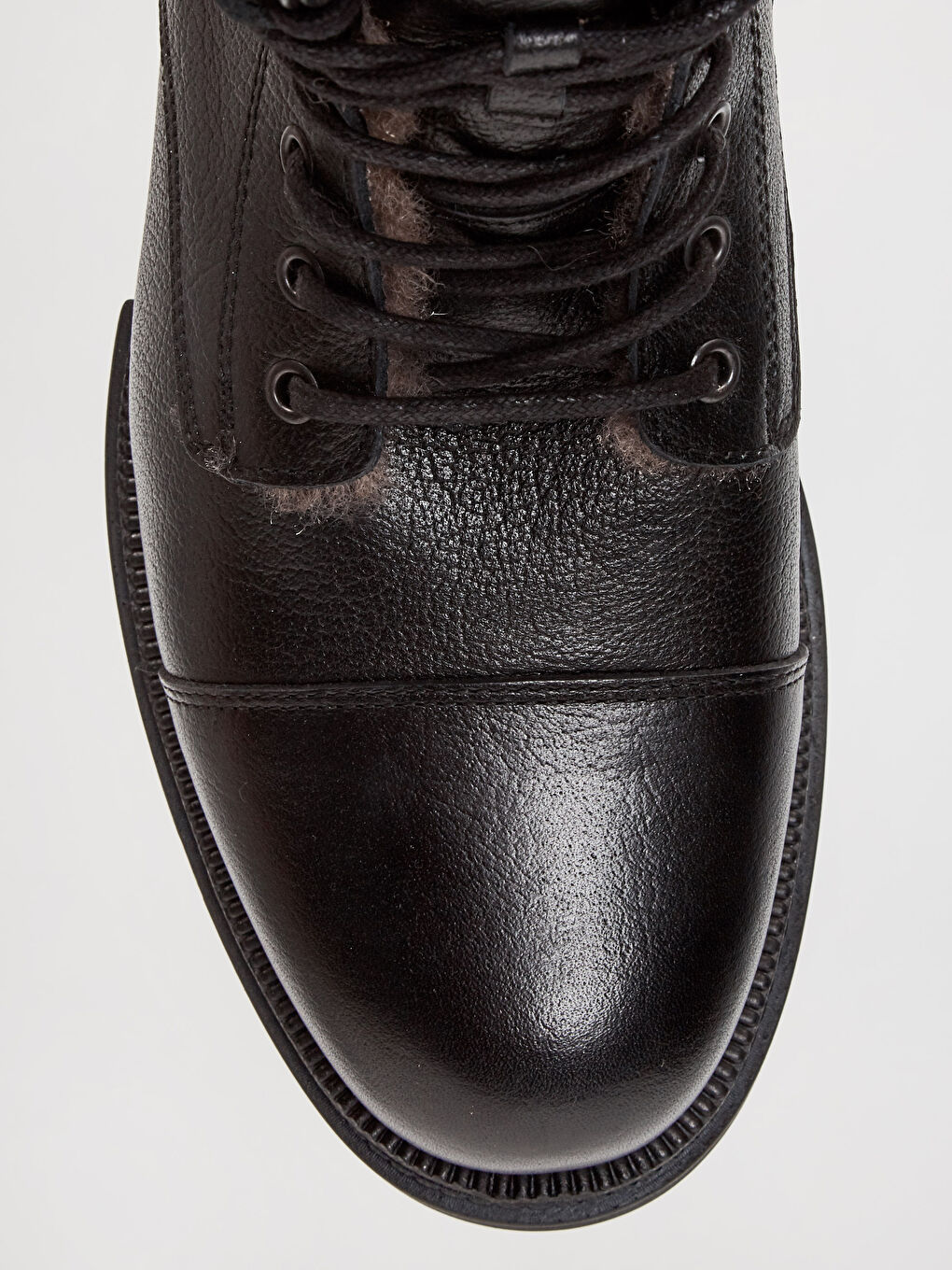Siyah Erkek Hakiki Deri Postal Bot-4