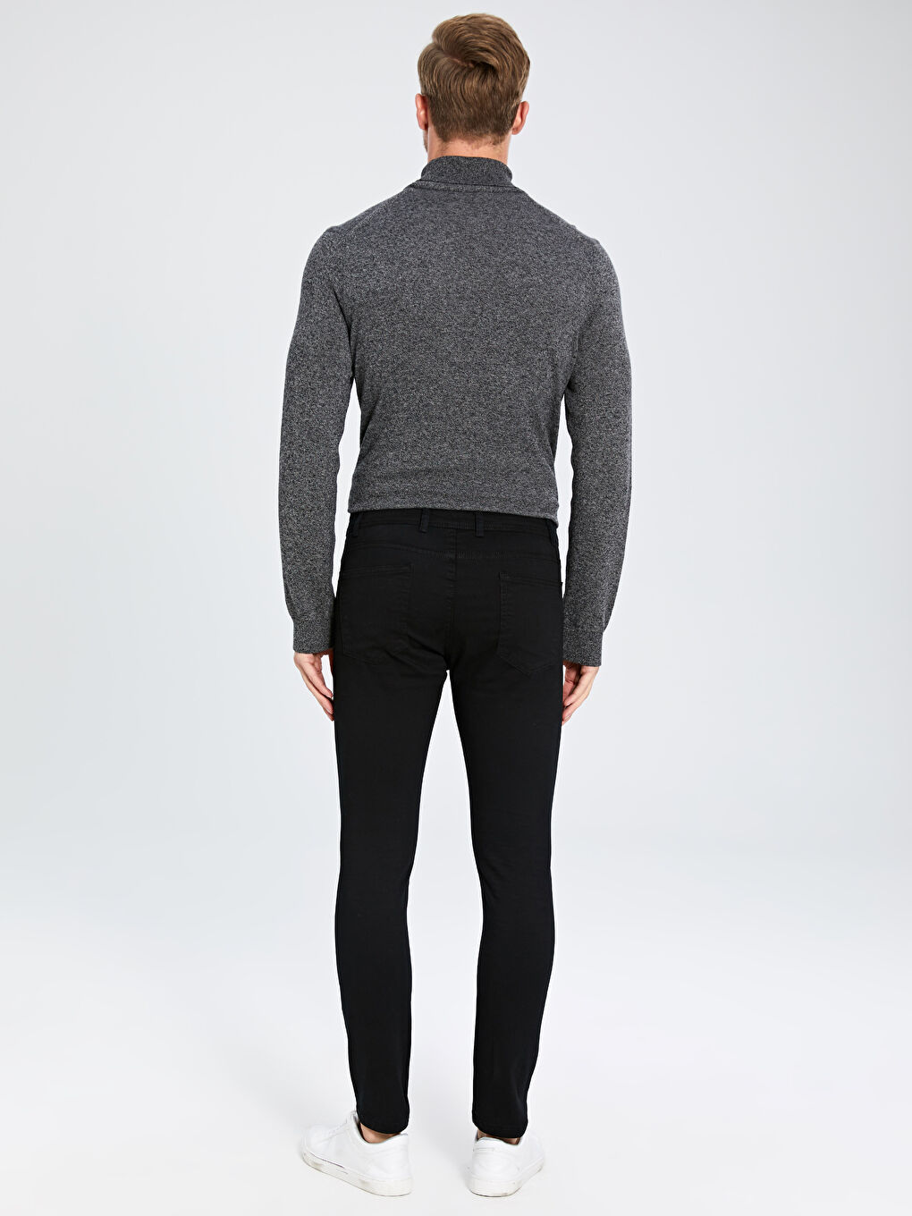 Siyah Slim Fit Erkek Pantolon-2