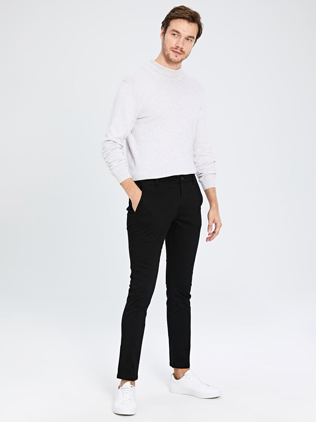Pantalon chino NOIR Homme-1