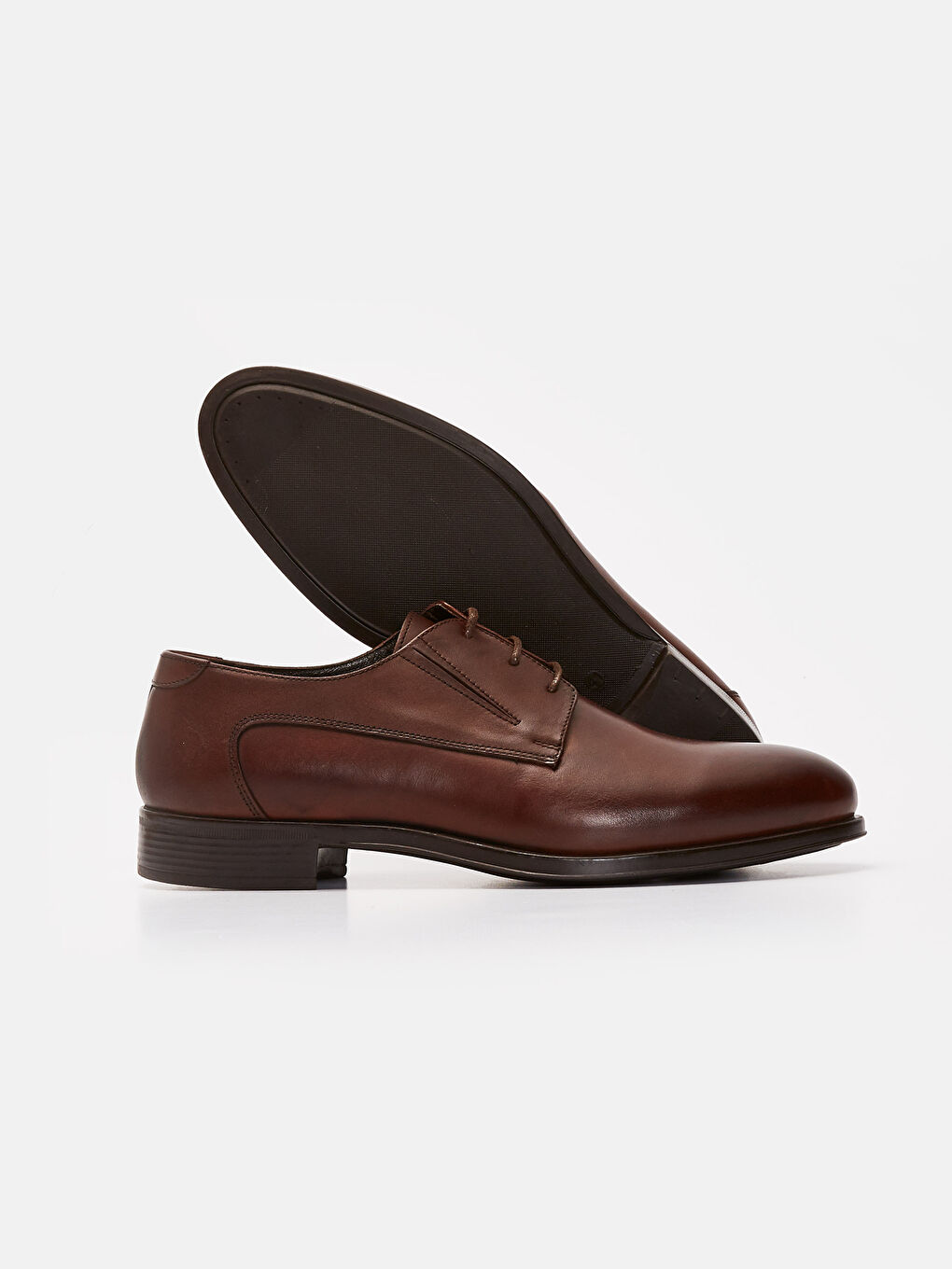 Kahverengi Erkek Bağcıklı Hakiki Deri Ayakkabı-2