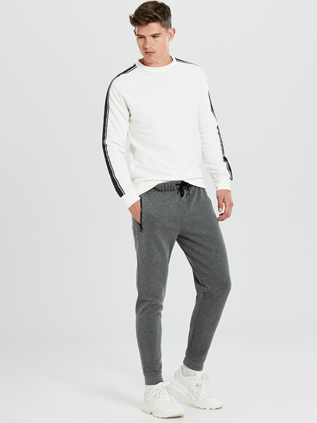 Antrasit Melanj Eşofman Altı