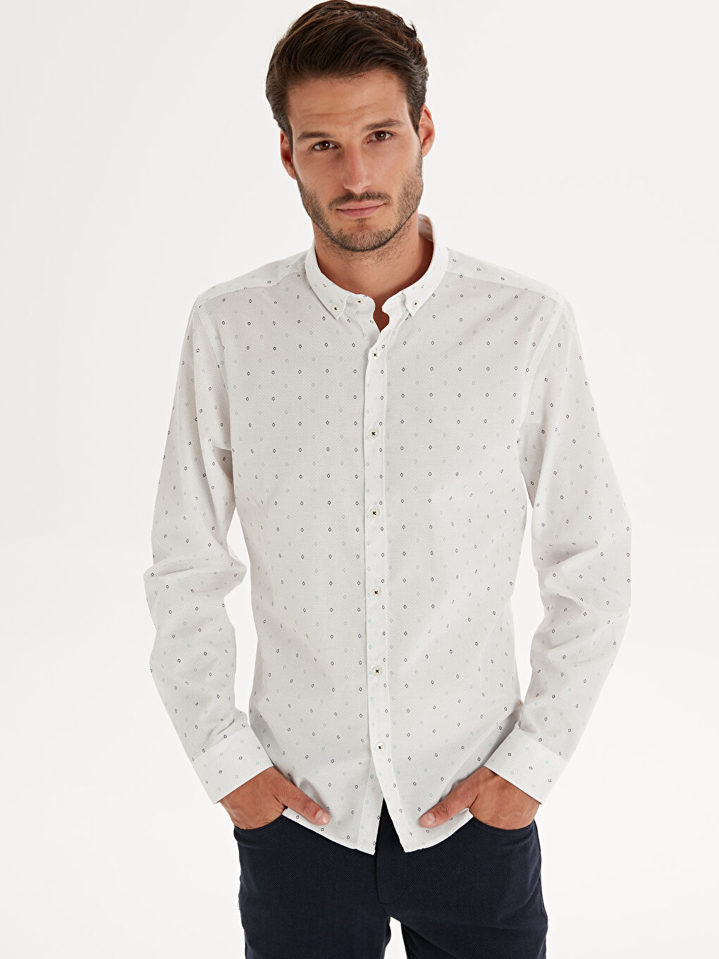 Optik Beyaz Gömlek-1