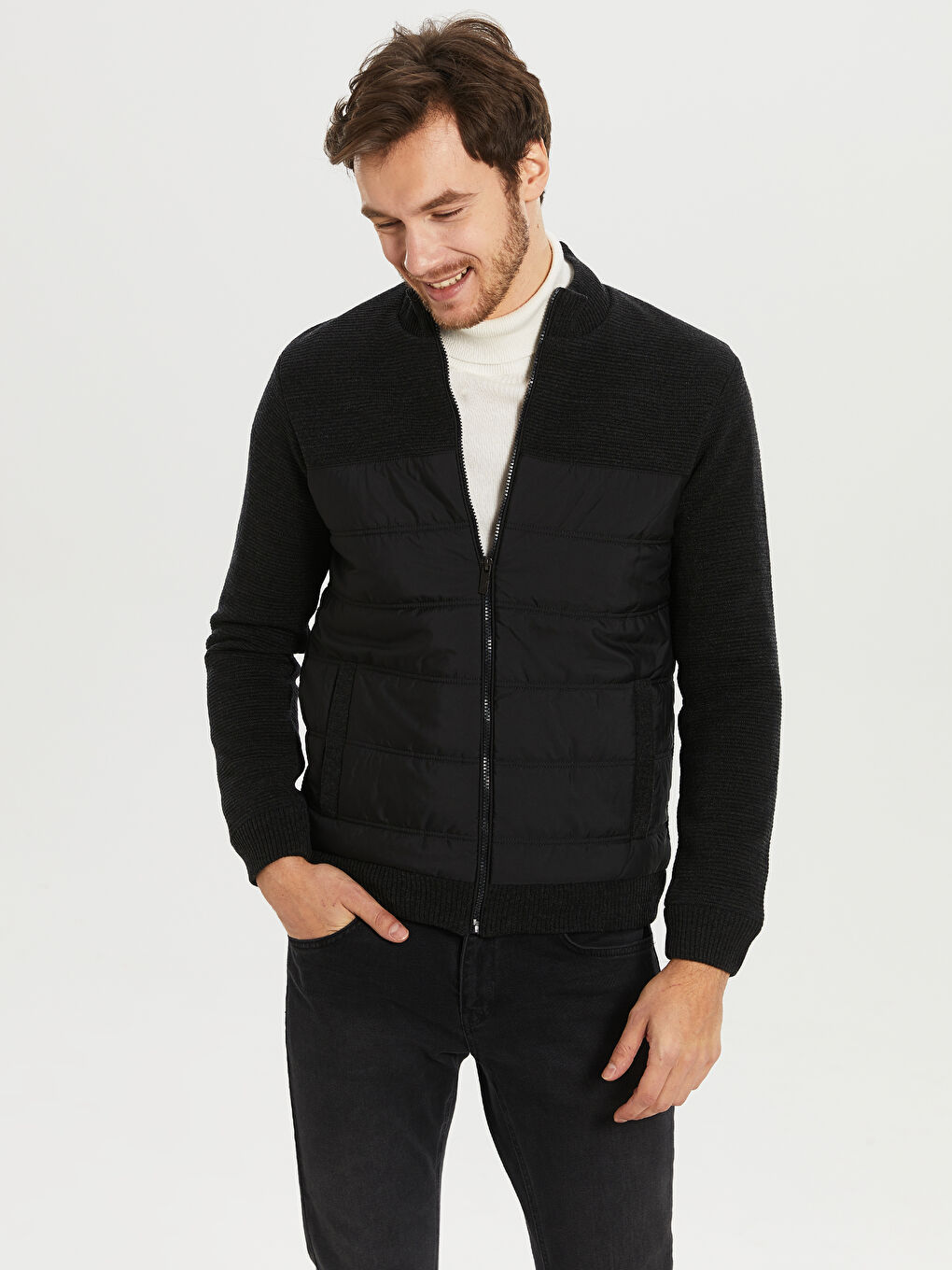 Antrasit Erkek Hırka-1