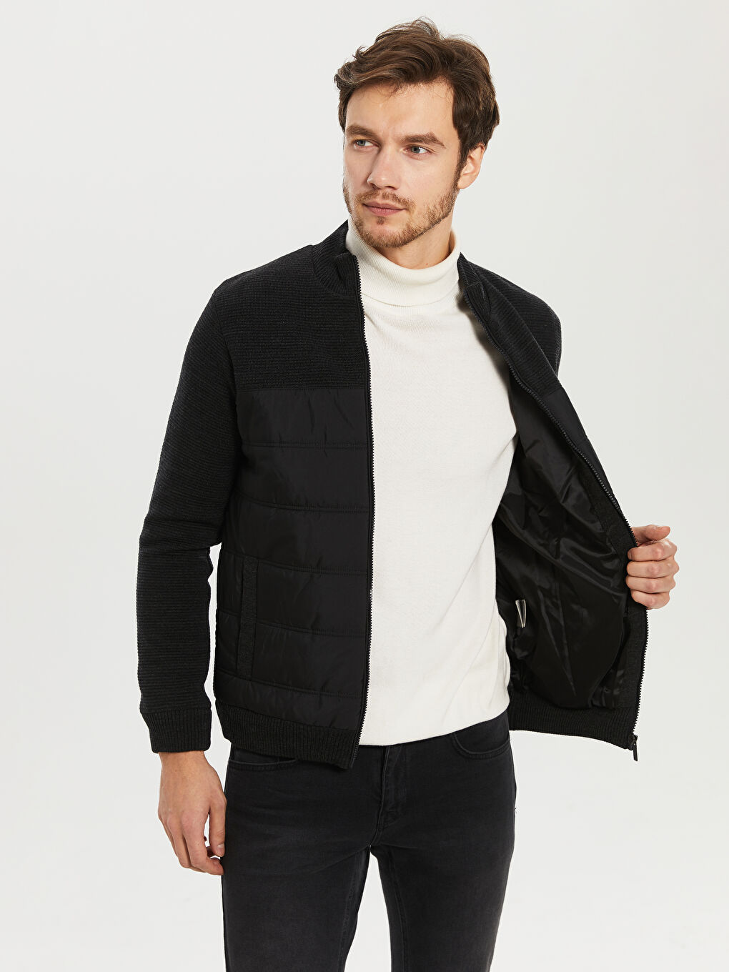 Antrasit Erkek Hırka-2