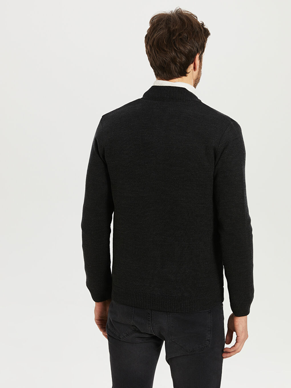 Antrasit Erkek Hırka-3