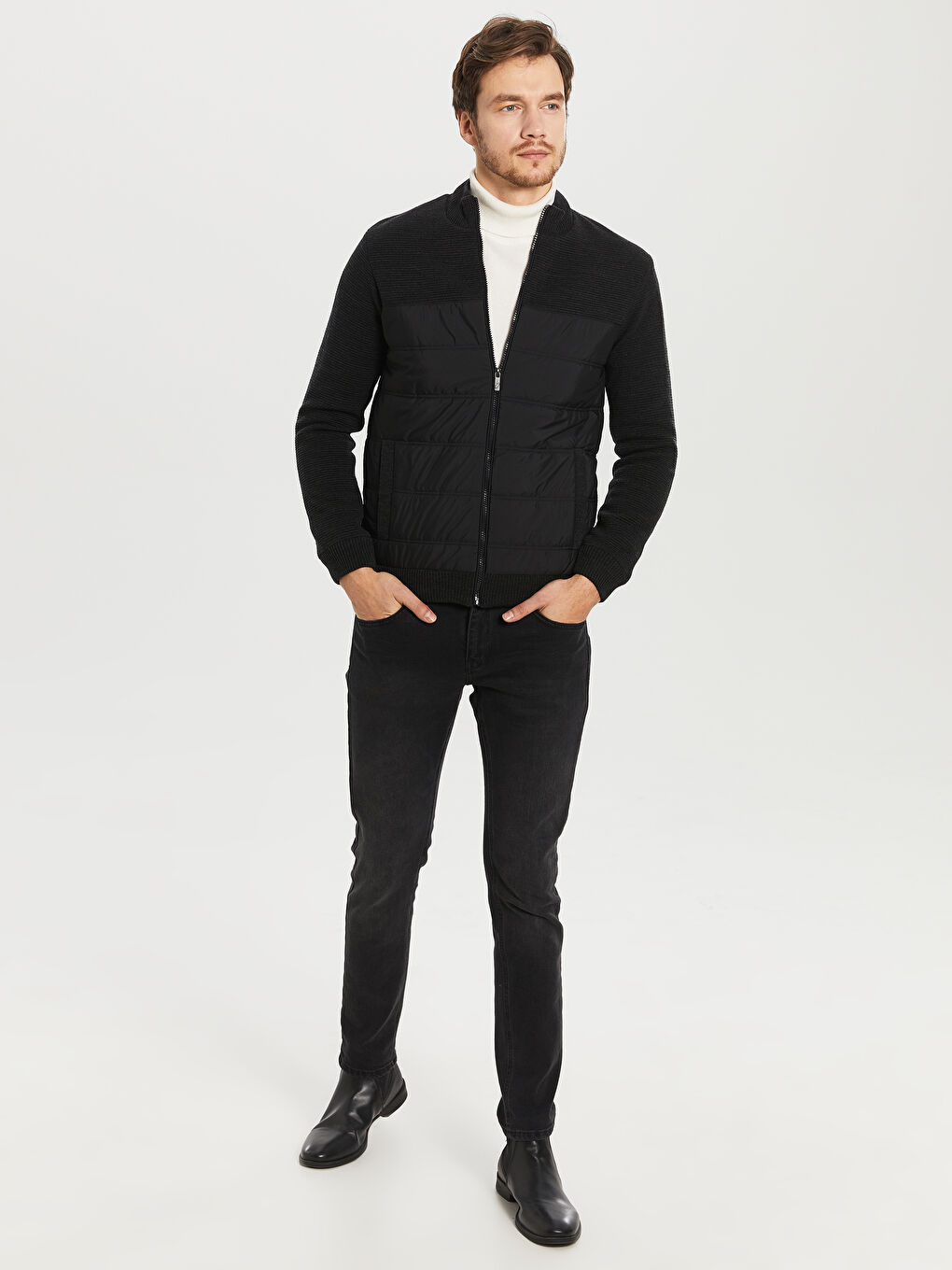 Antrasit Erkek Hırka-4