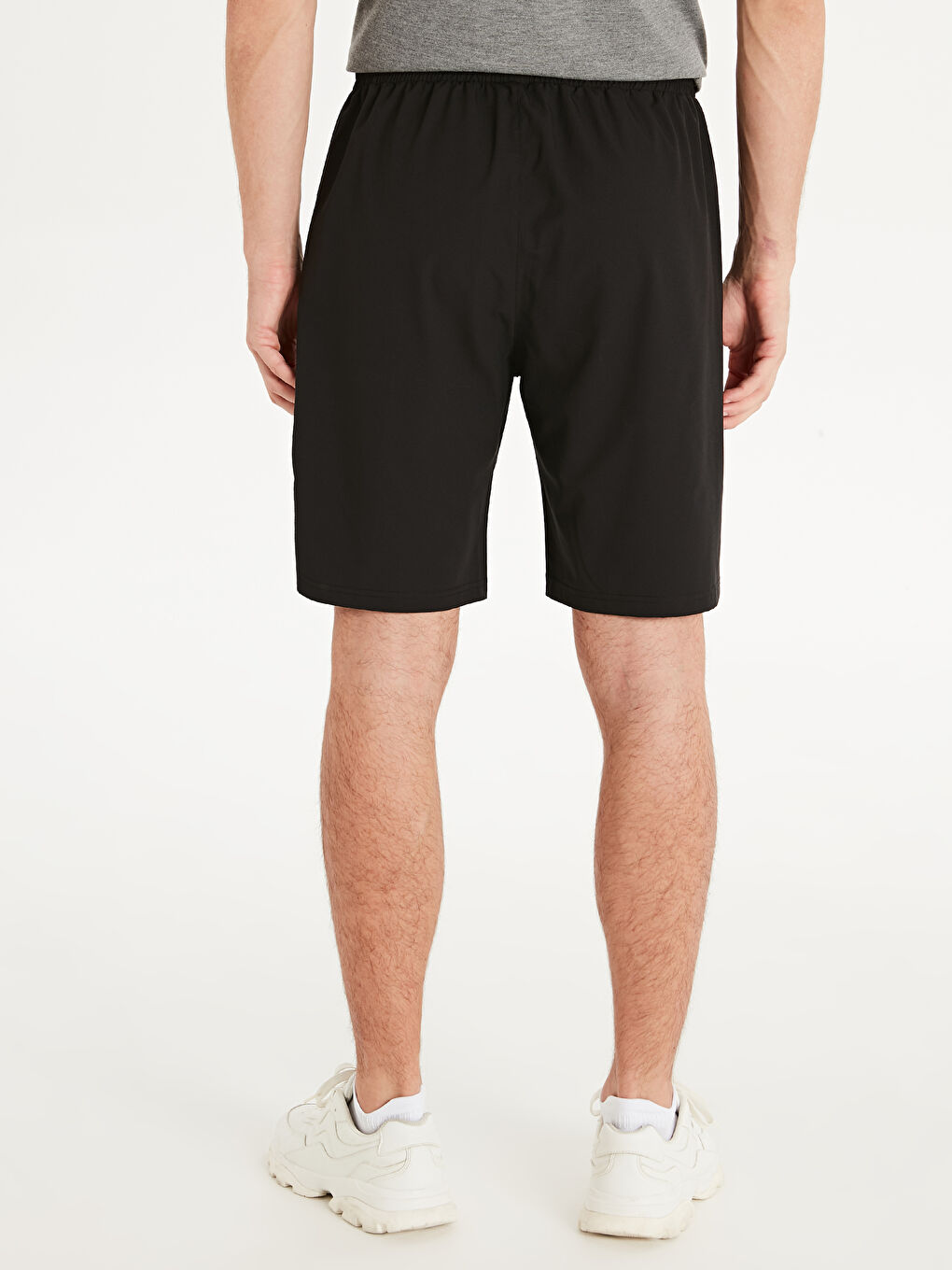 Siyah Standart Kalıp Aktif Spor Erkek Şort-2