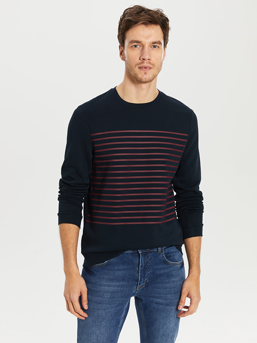 Мужчины Синий Свитшот