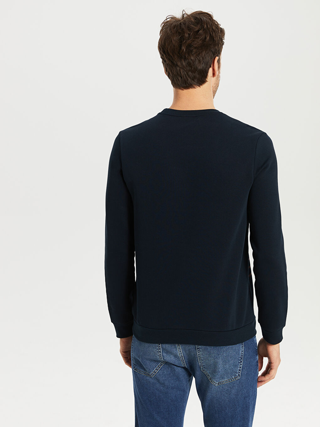 Мужчины Синий Свитшот-3