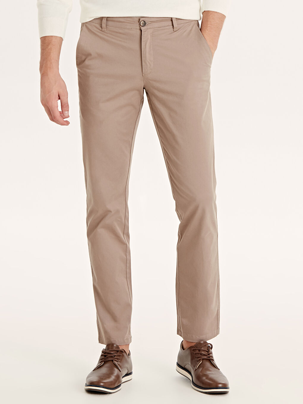 Pantalon chino BEIGE Homme-1