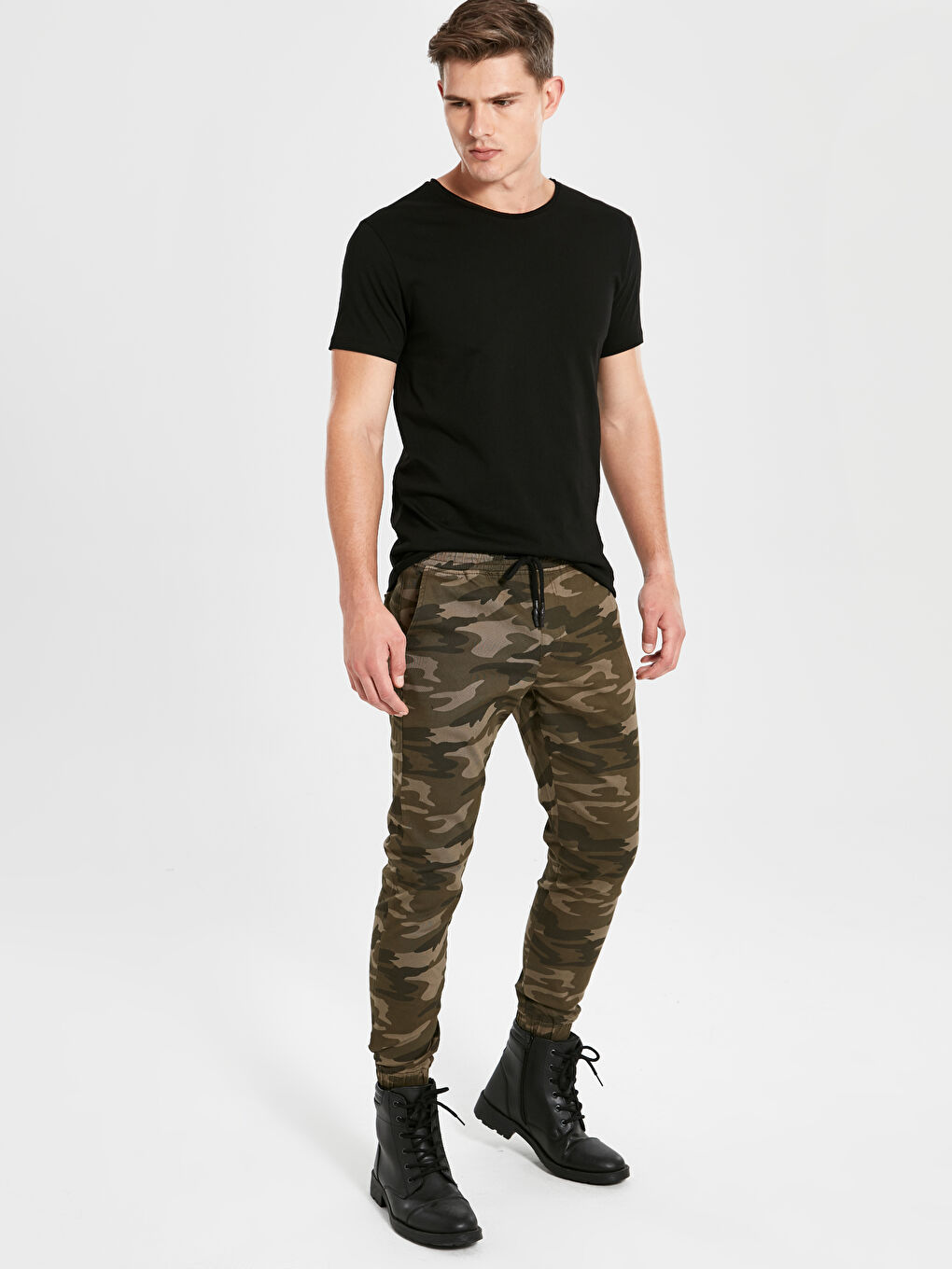 Haki Baskılı Pantolon-1