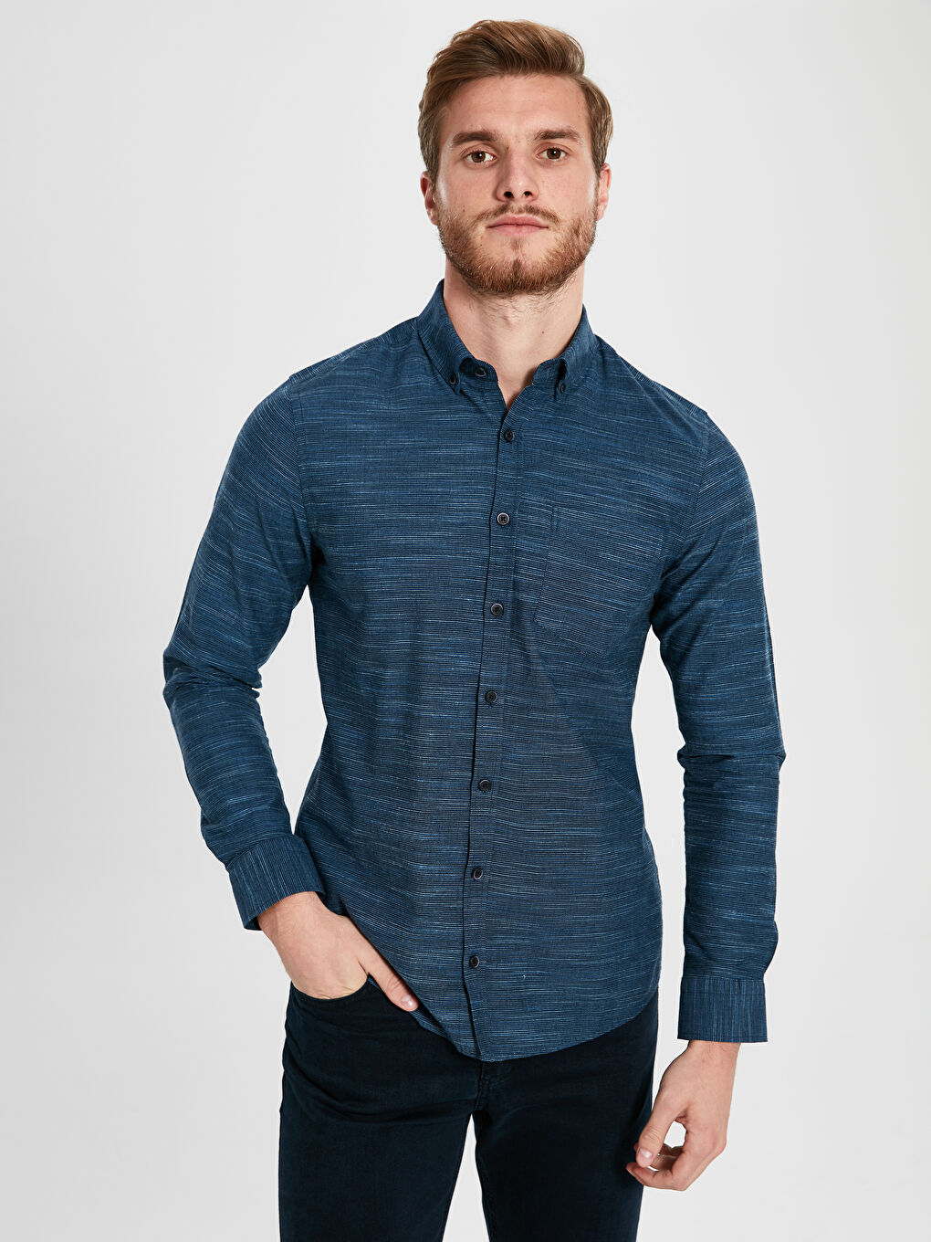 Сорочка з попліну для чоловіків