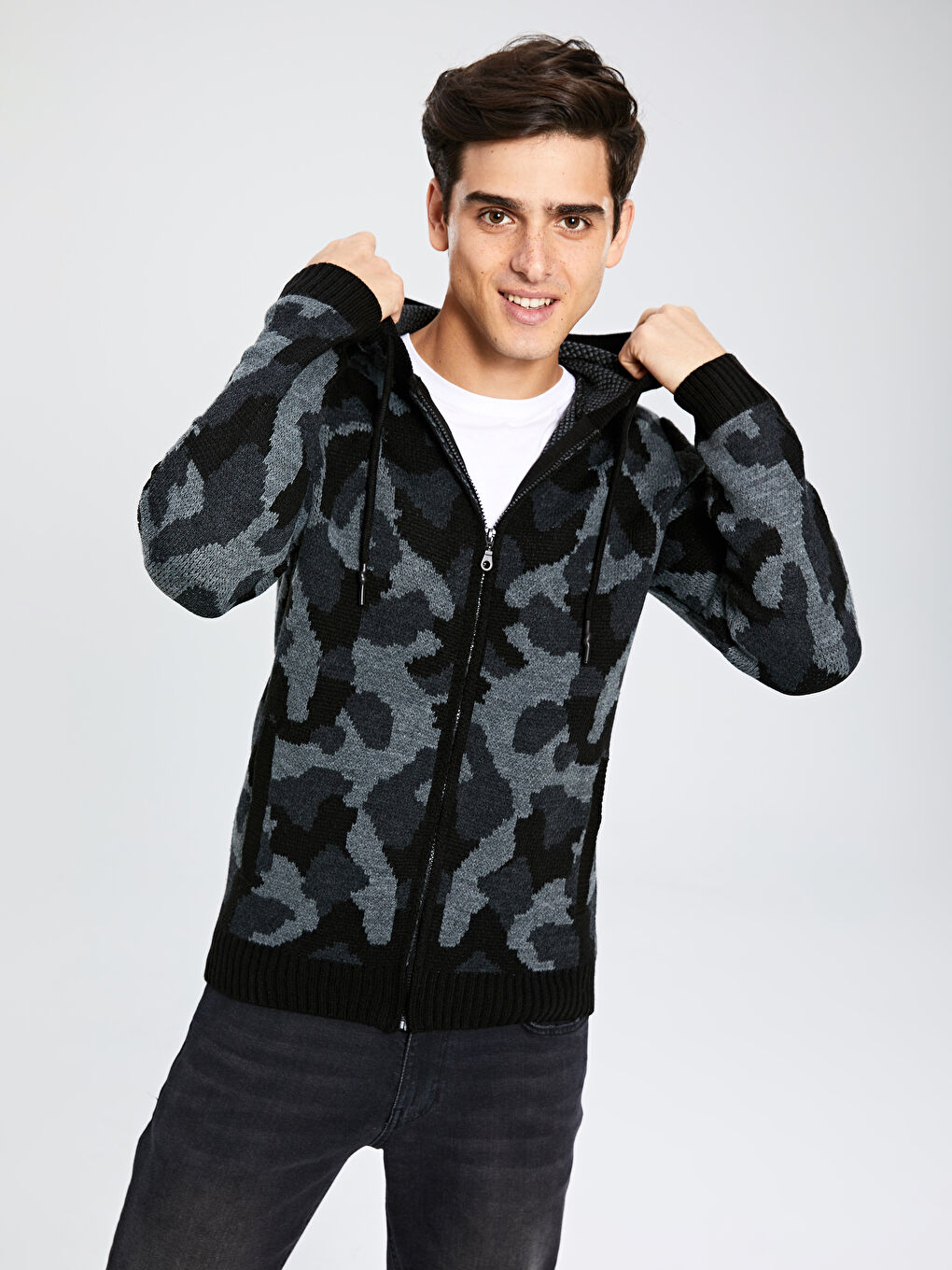 Antrasit Erkek Hırka-1