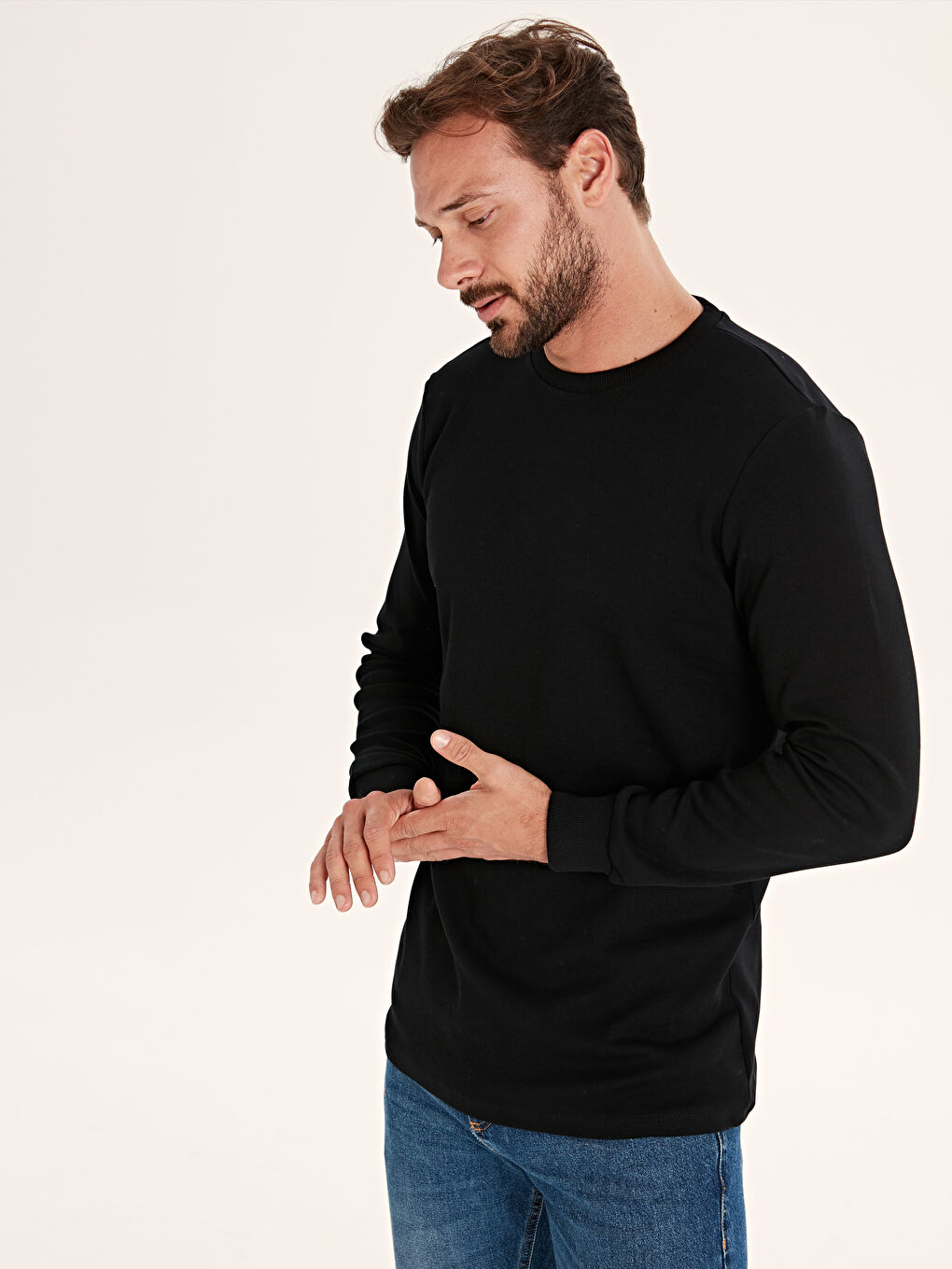 Мужчины Черный Свитшот-1