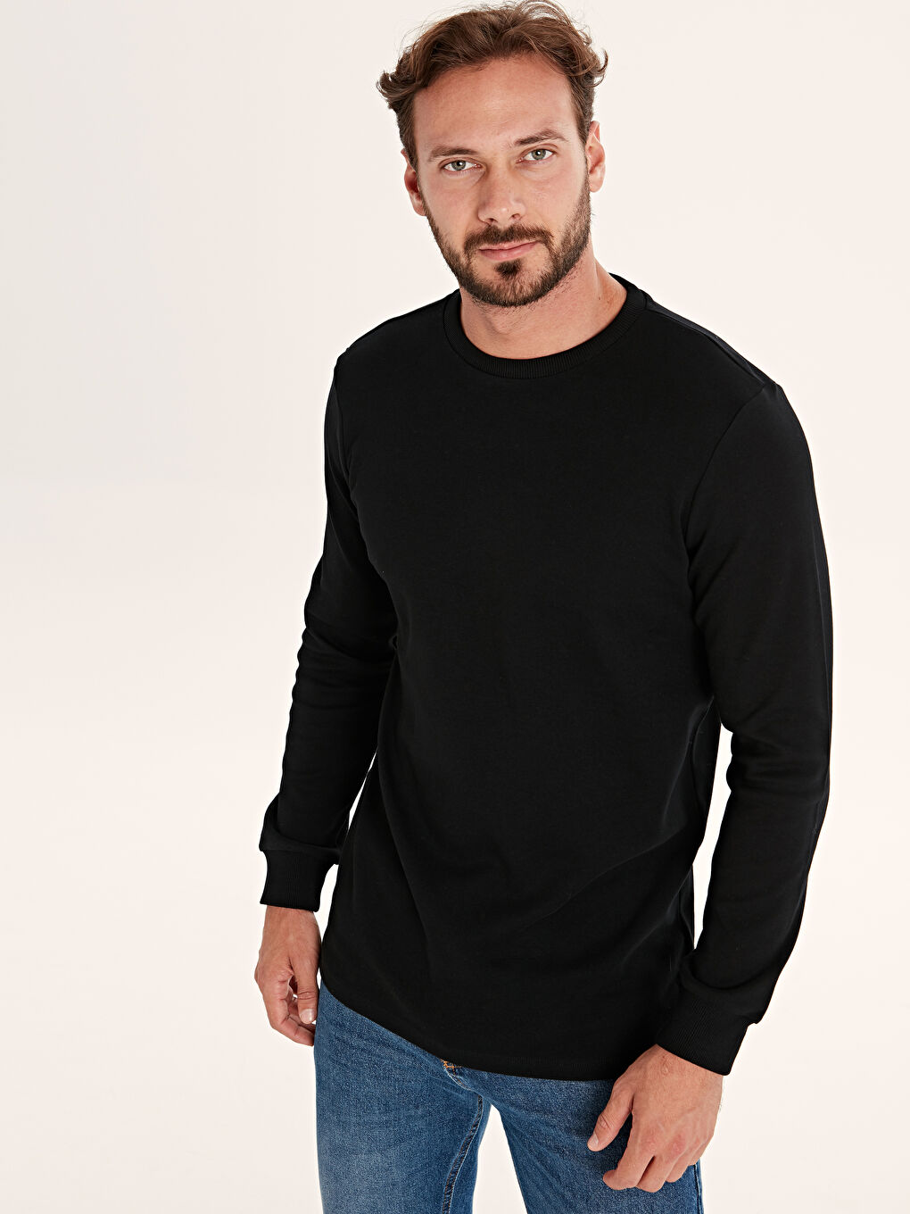 Мужчины Черный Свитшот-2