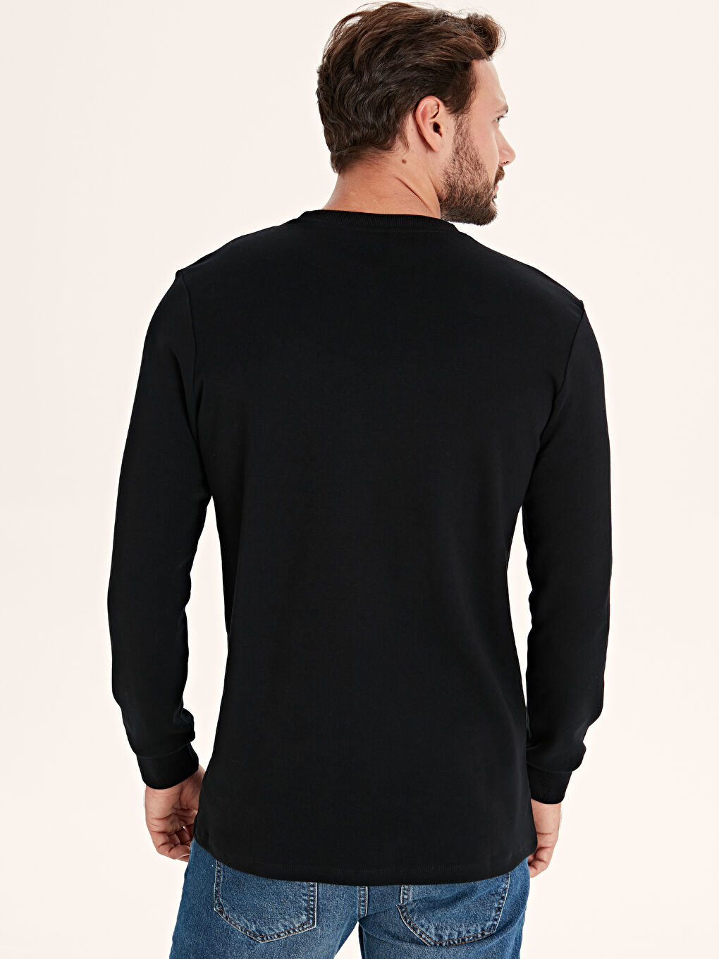 Мужчины Черный Свитшот-3