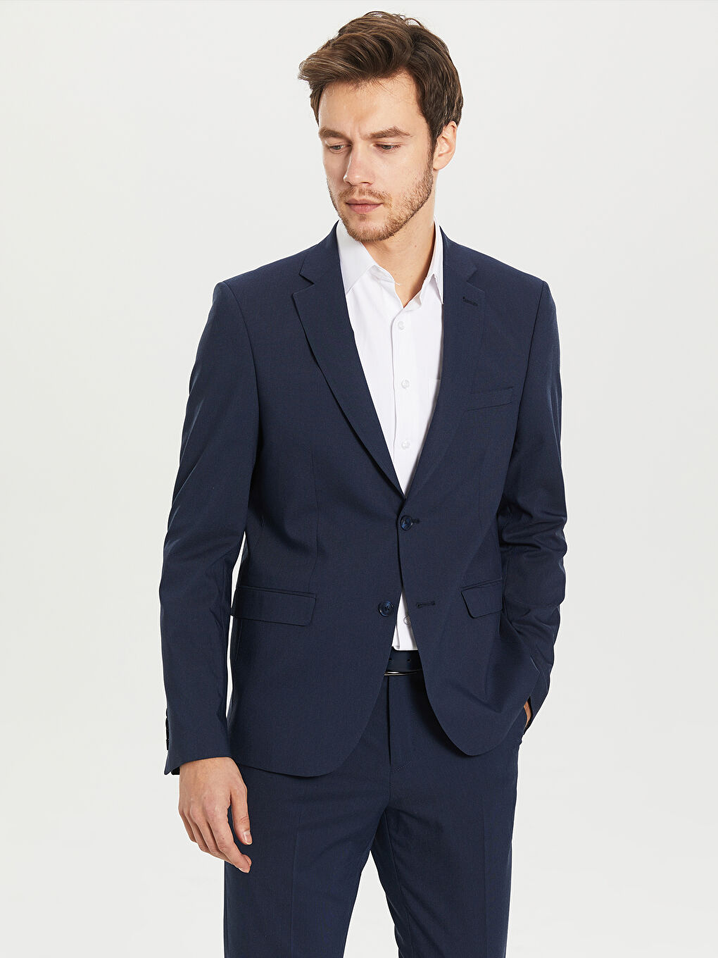 İndigo Dar Kalıp Erkek Blazer Ceket