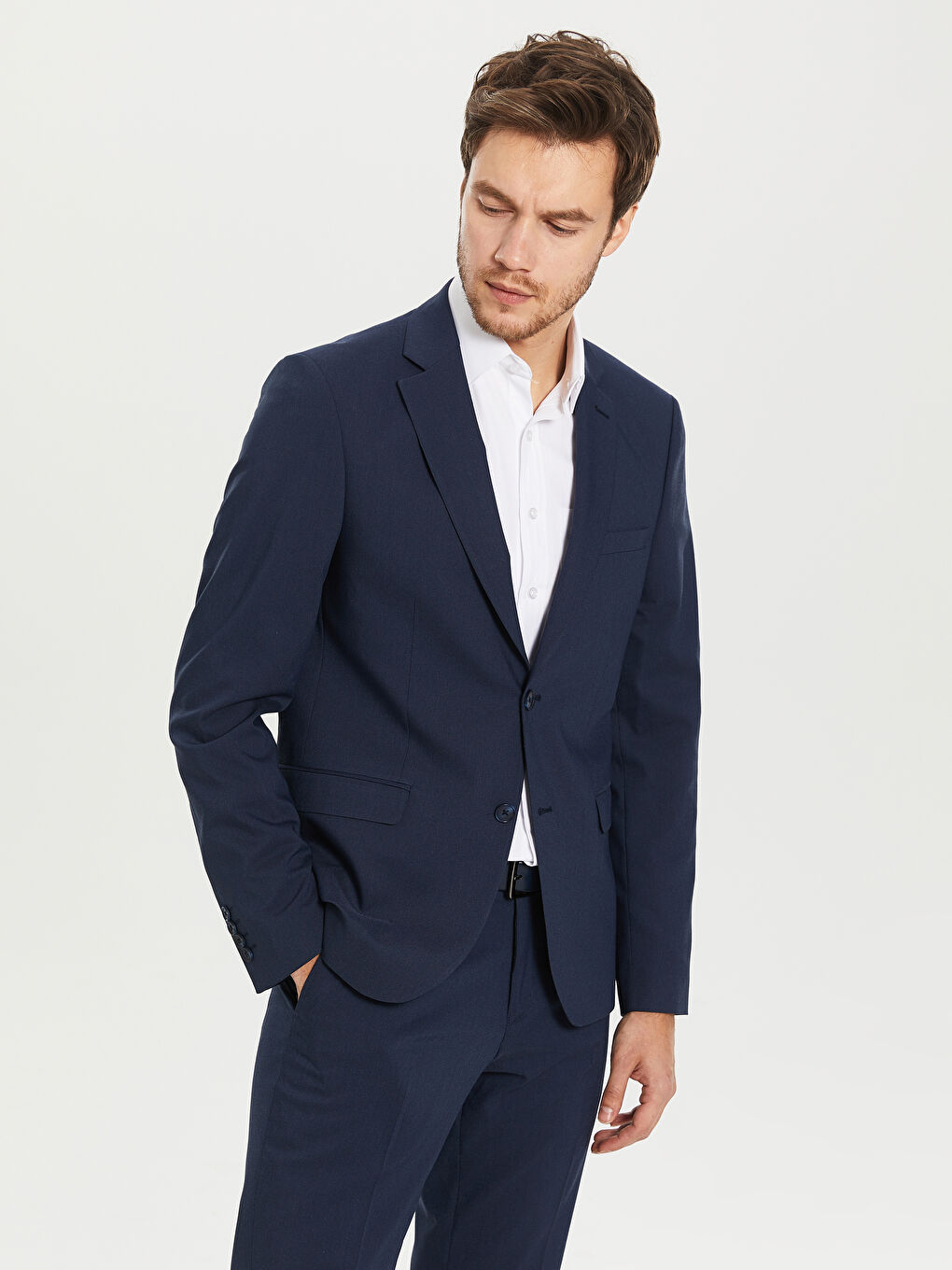 İndigo Dar Kalıp Erkek Blazer Ceket-1