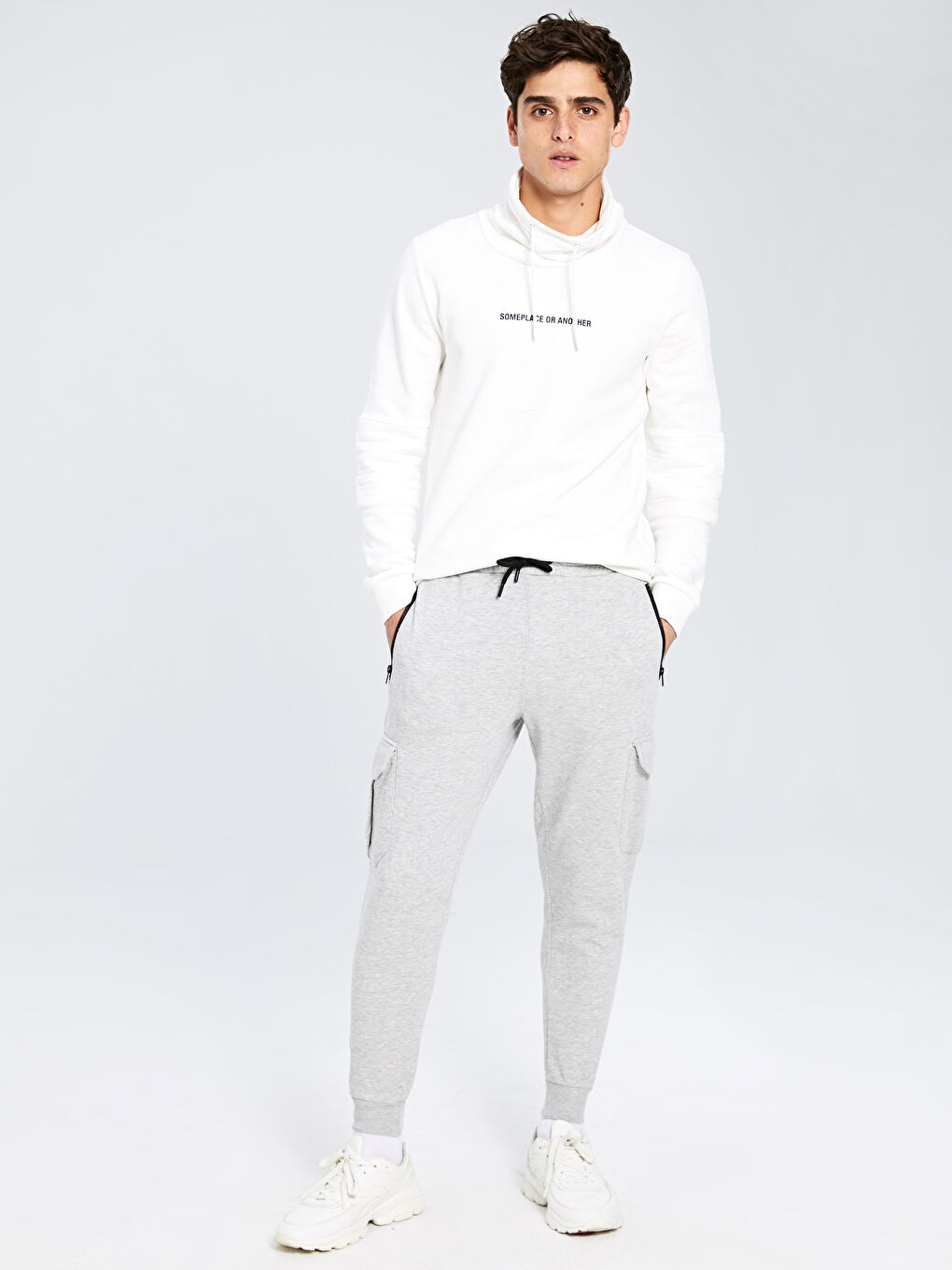 ерлерге арналған тар пішім джоггер спорттық шалбары-1