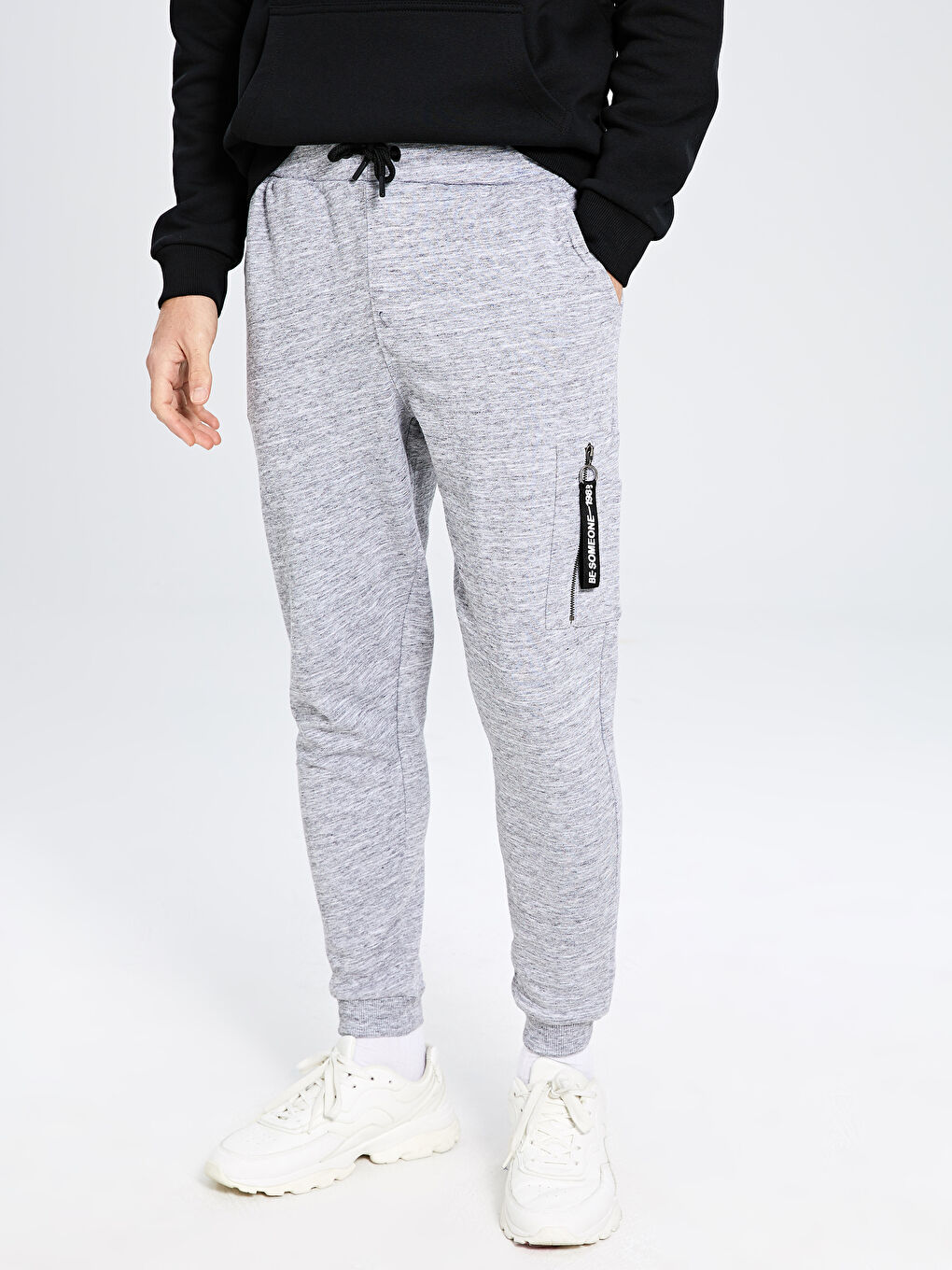 Gri Slim Fit Erkek Jogger Eşofman Altı-2