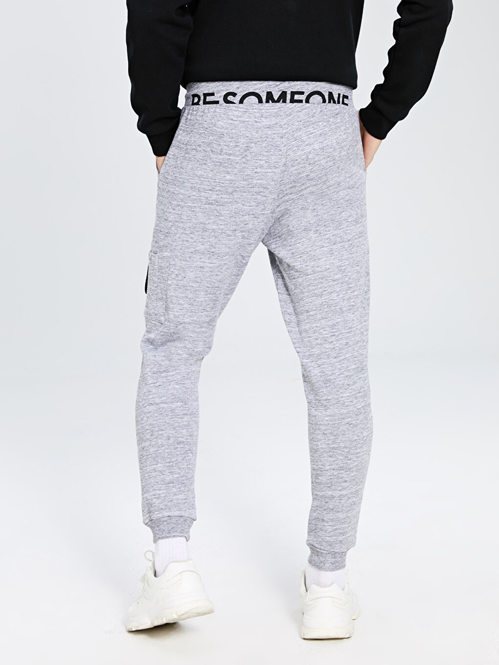 Gri Slim Fit Erkek Jogger Eşofman Altı-3