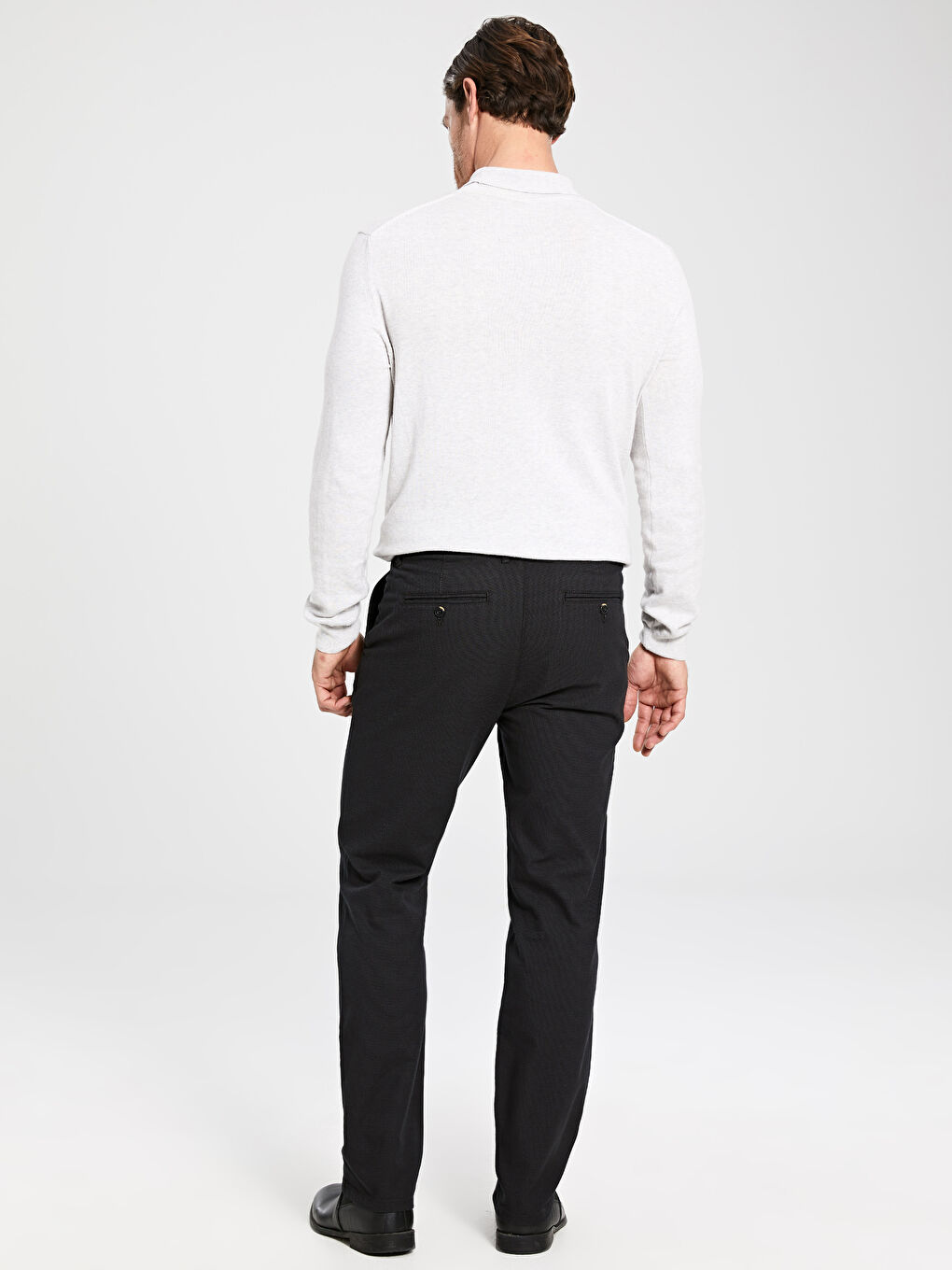 Gri Normal Kalıp Erkek Chino Pantolon-2