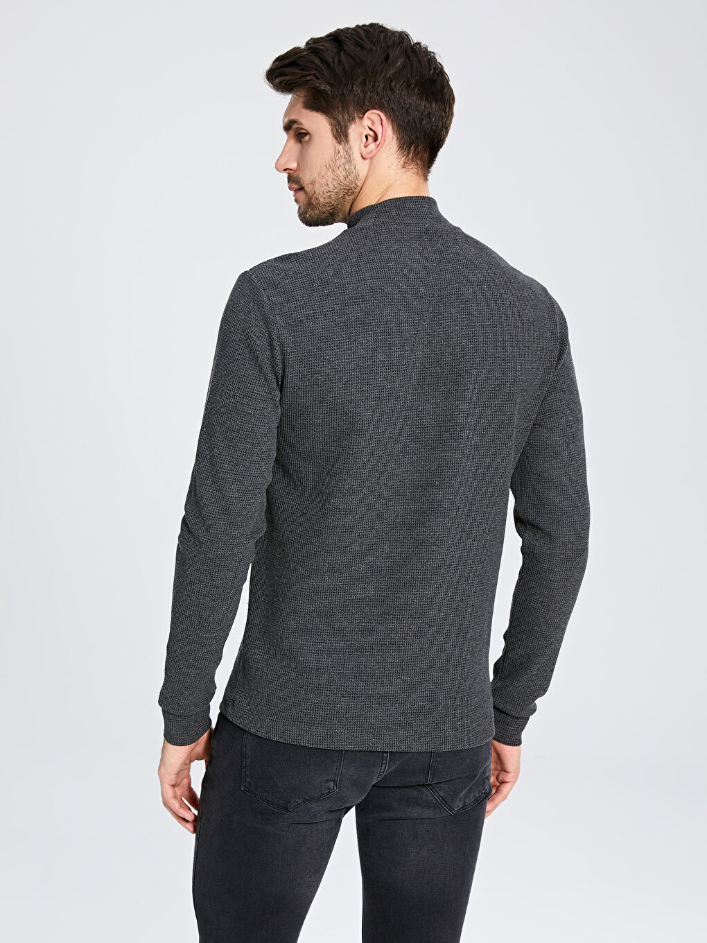 Antrasit Melanj Tişört-3