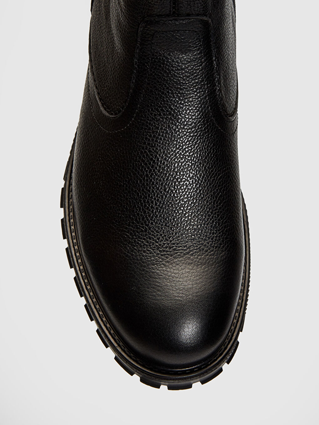 Siyah Erkek Bilek Boy Hakiki Deri Bot-4