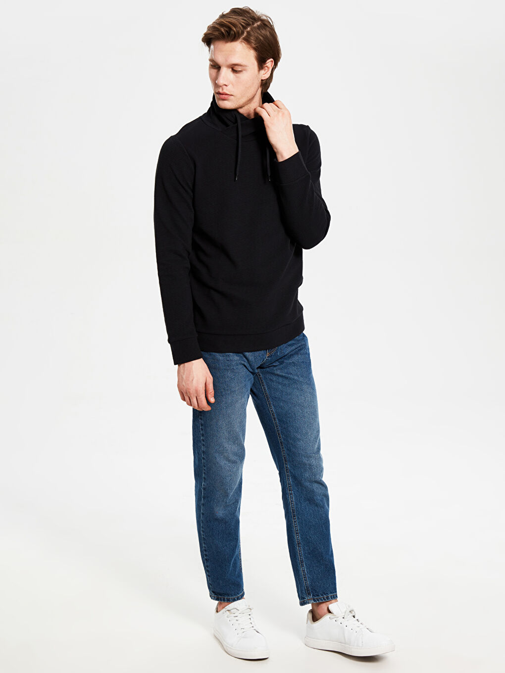 XSIDE Monk Collar Long Sleeve Men's Sweatshirt -9WU336Z8-CVL