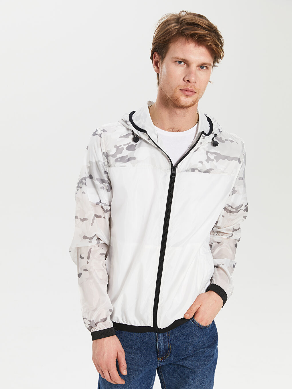 Мужчины Белый Пуховое пальто