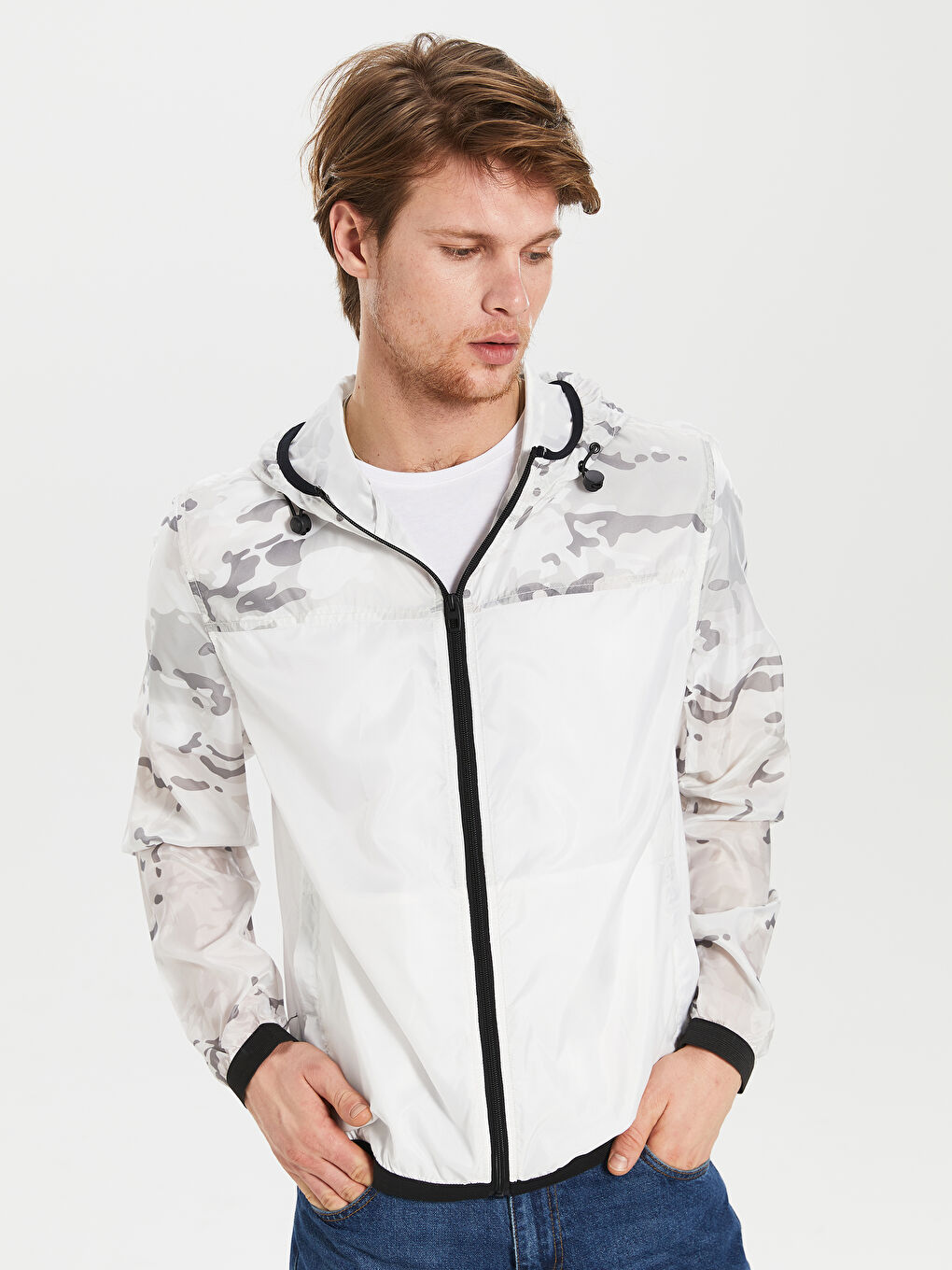 Мужчины Белый Пуховое пальто-2