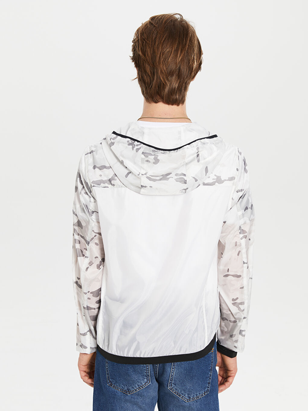 Мужчины Белый Пуховое пальто-3