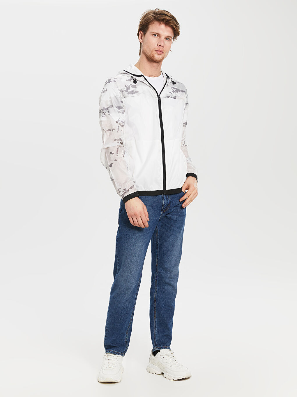 Мужчины Белый Пуховое пальто-4