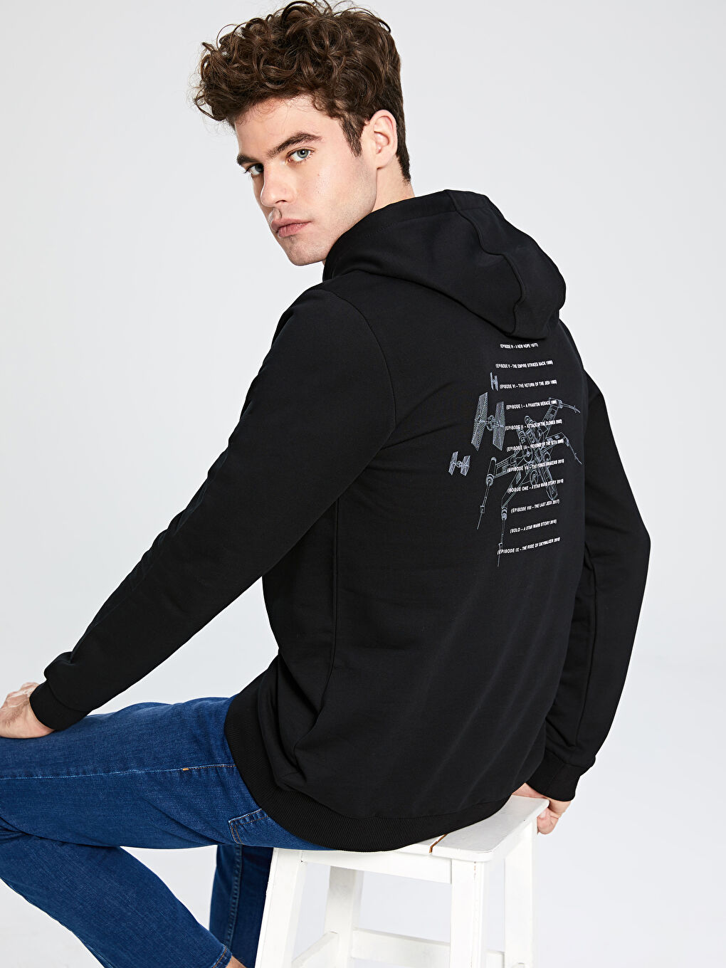 Siyah Erkek Sweatshirt-1