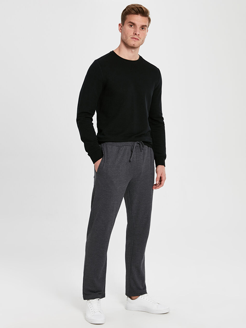 Antrasit Standart Kalıp Erkek Eşofman Altı