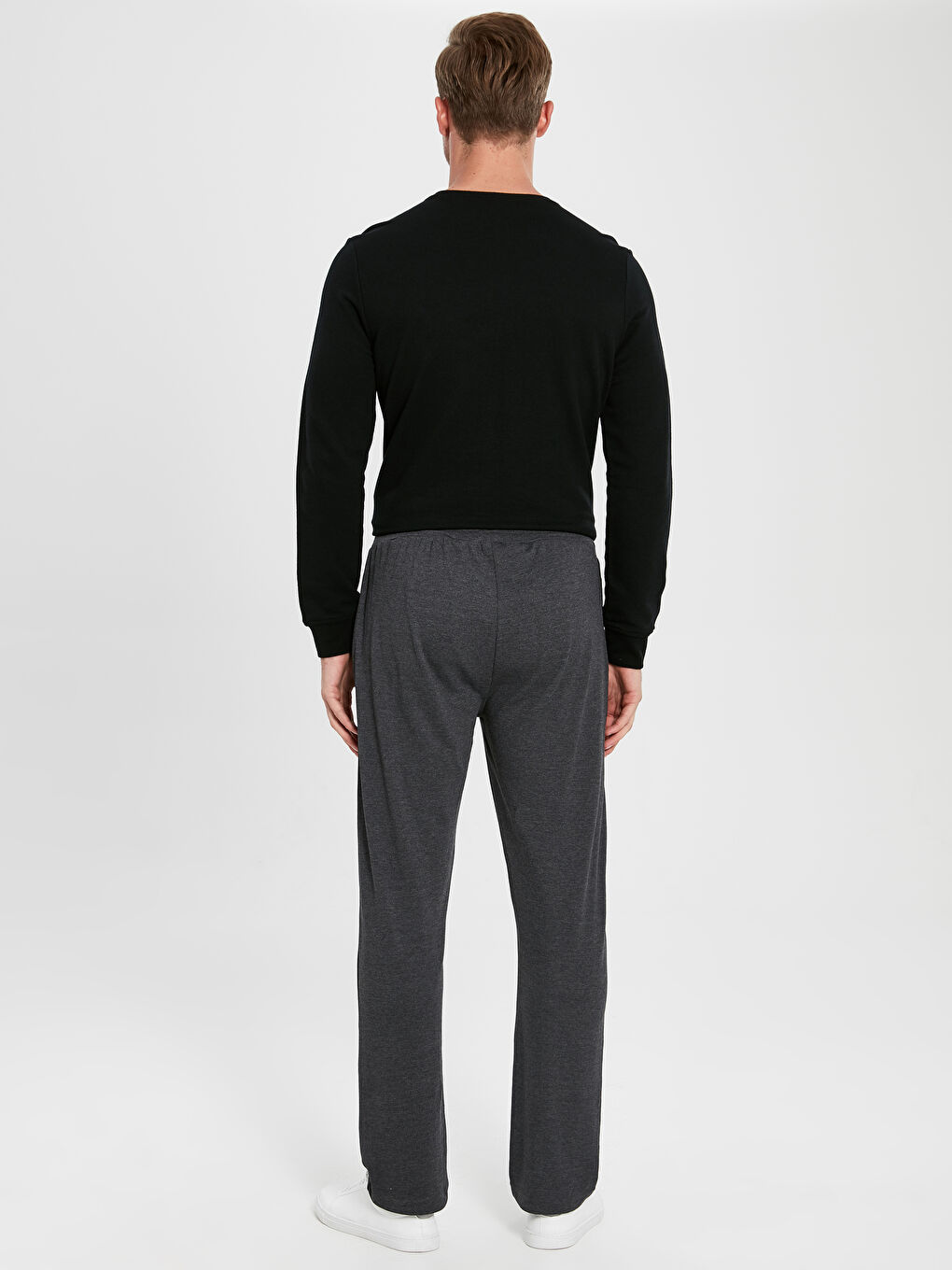 Antrasit Standart Kalıp Erkek Eşofman Altı-2