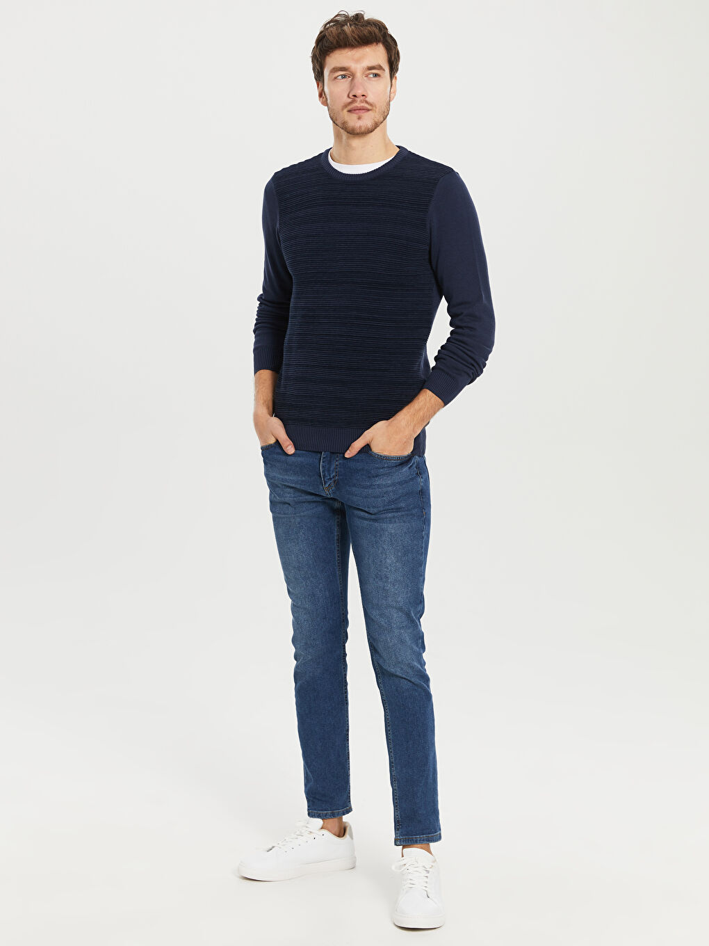 İndigo Erkek Kazak-3