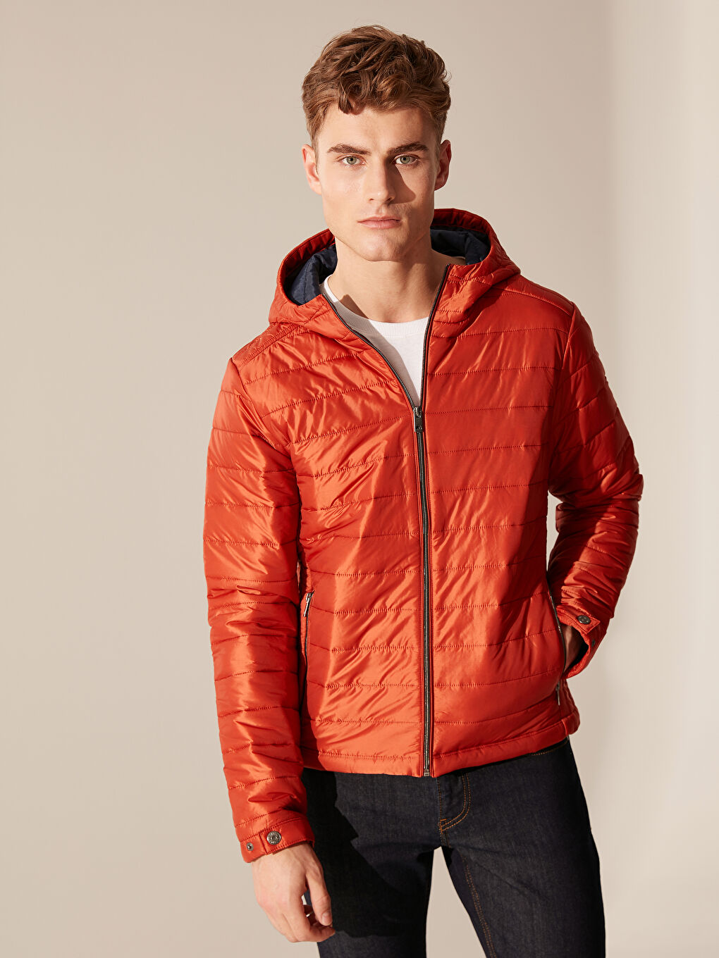 Wide Fit Vertical Collar Men's Inflatable Coat