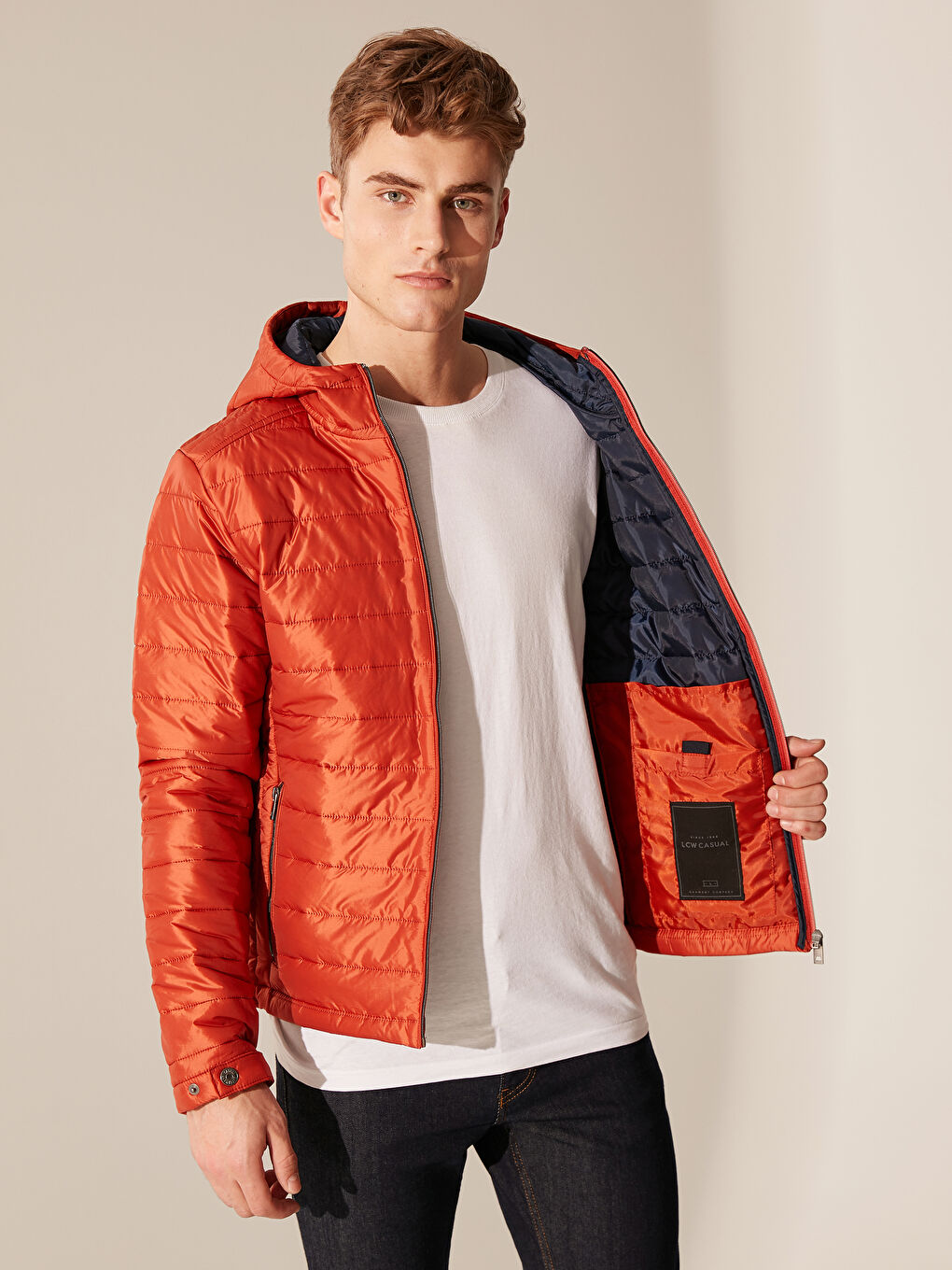 Wide Fit Vertical Collar Men's Inflatable Coat-3