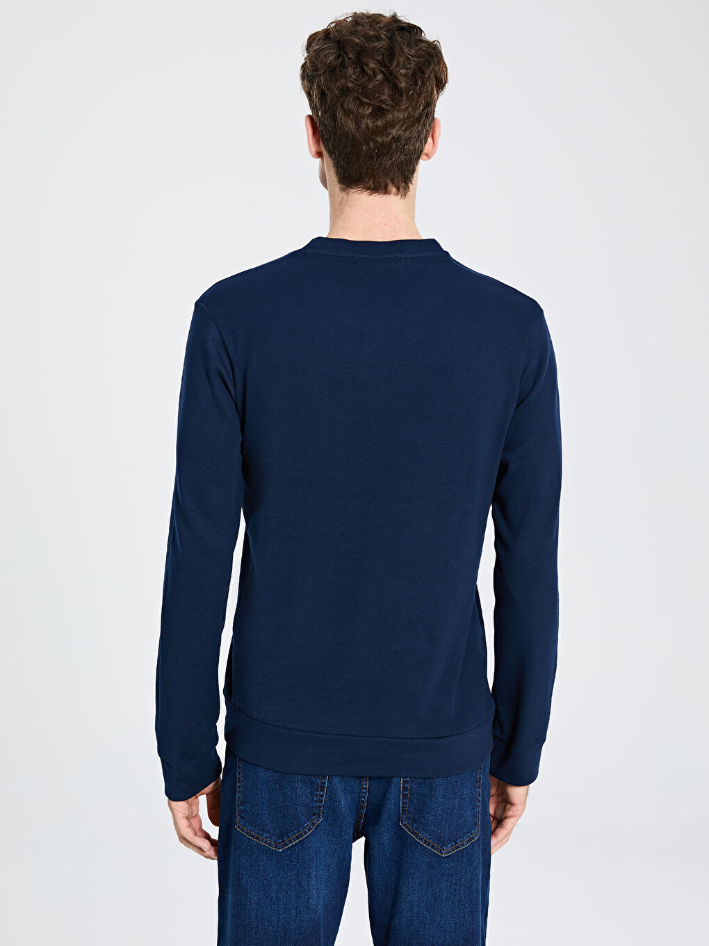 Мужчины Синий Свитшот-3