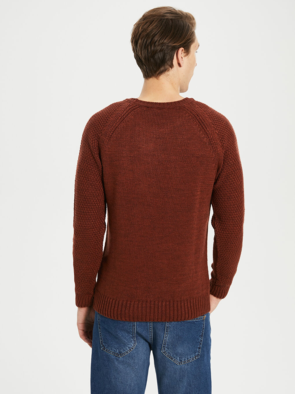 Мужчины Коричневый Свитер-3