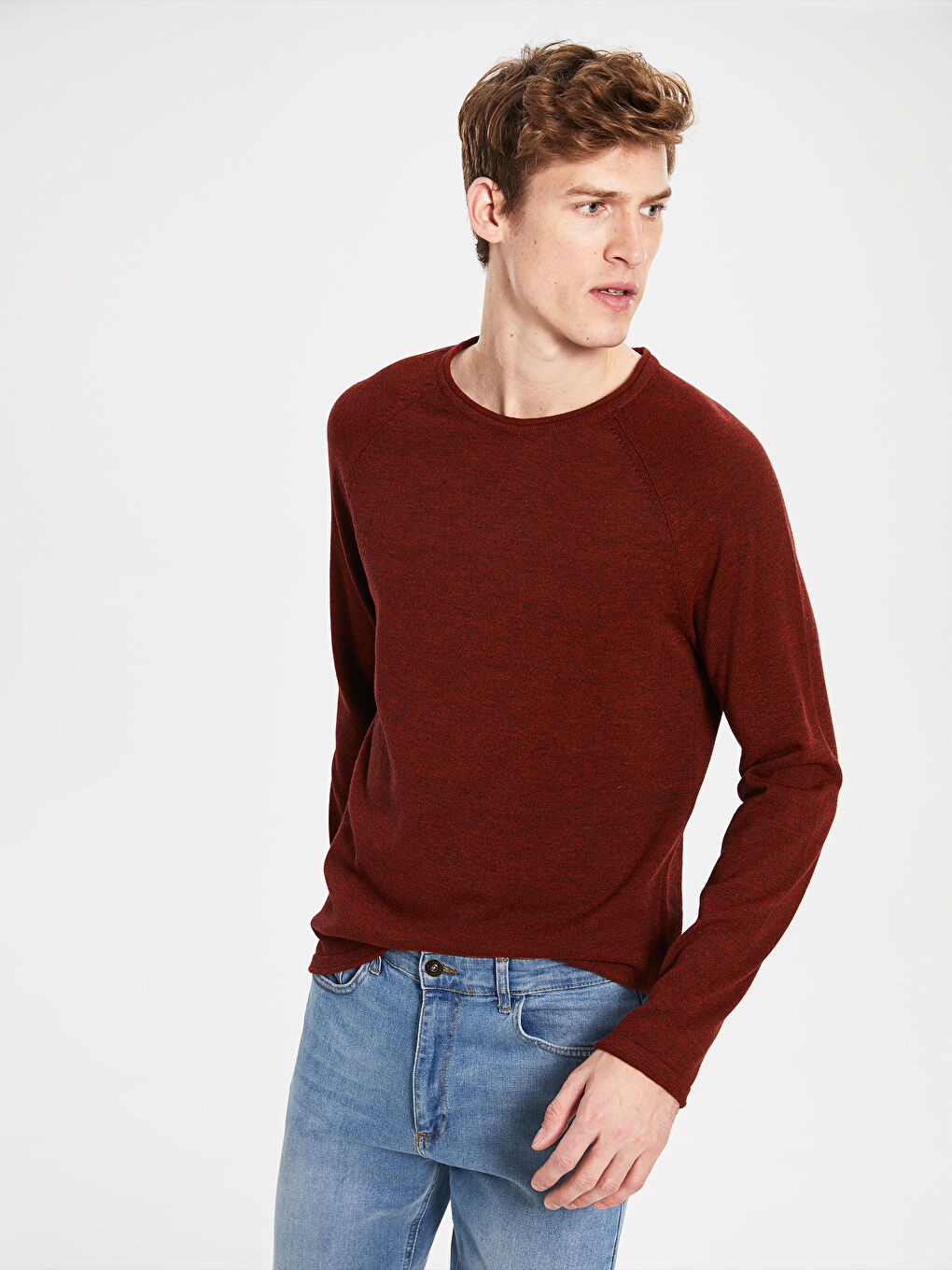 Ерлер қызғылт сары түс Жемпір-1