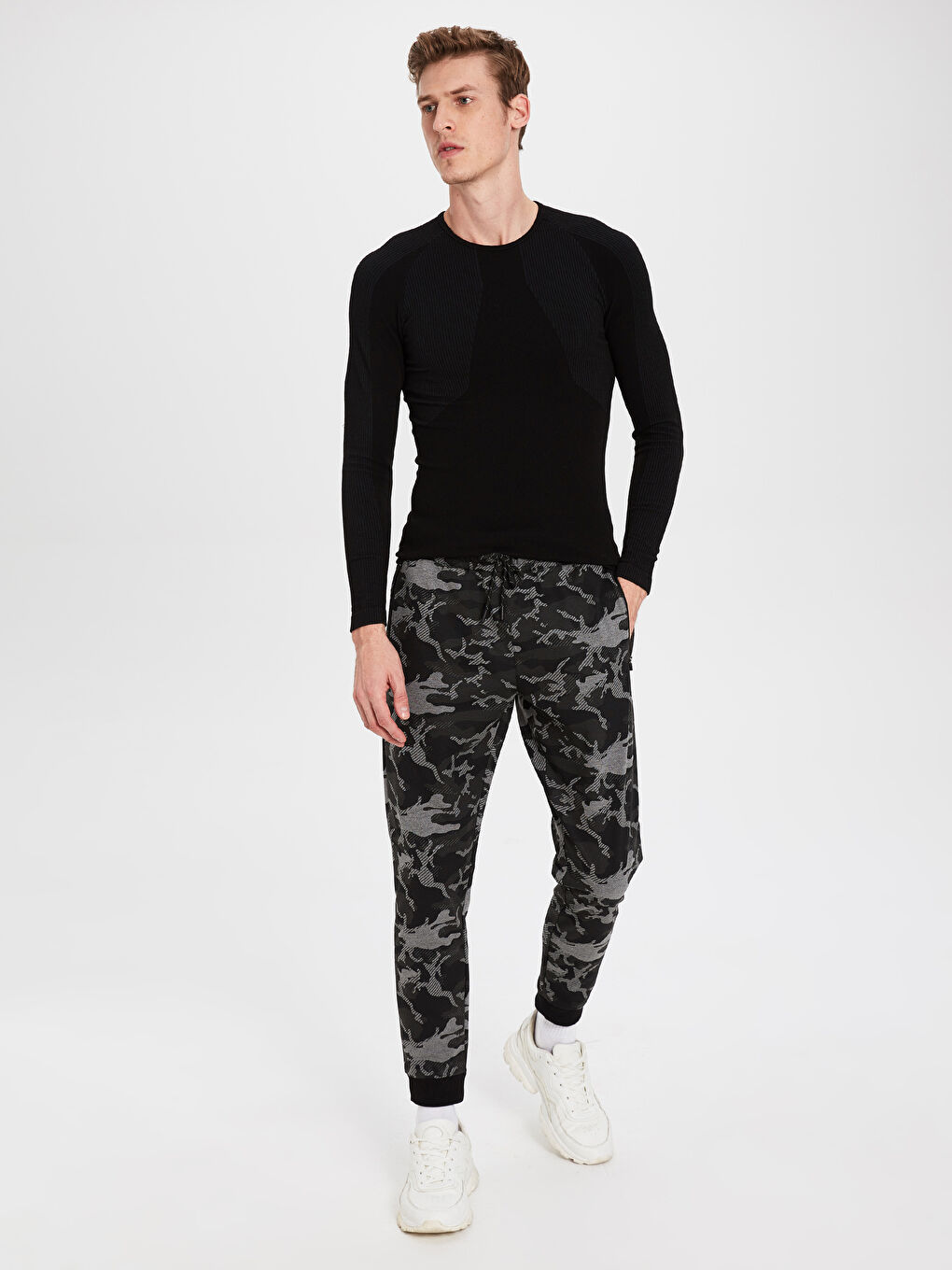 Gri Standart Kalıp Erkek Eşofman Altı-1