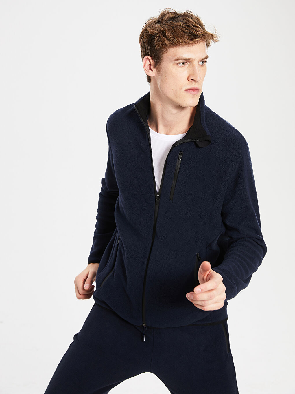 Lacivert Erkek Düz Hırka-2